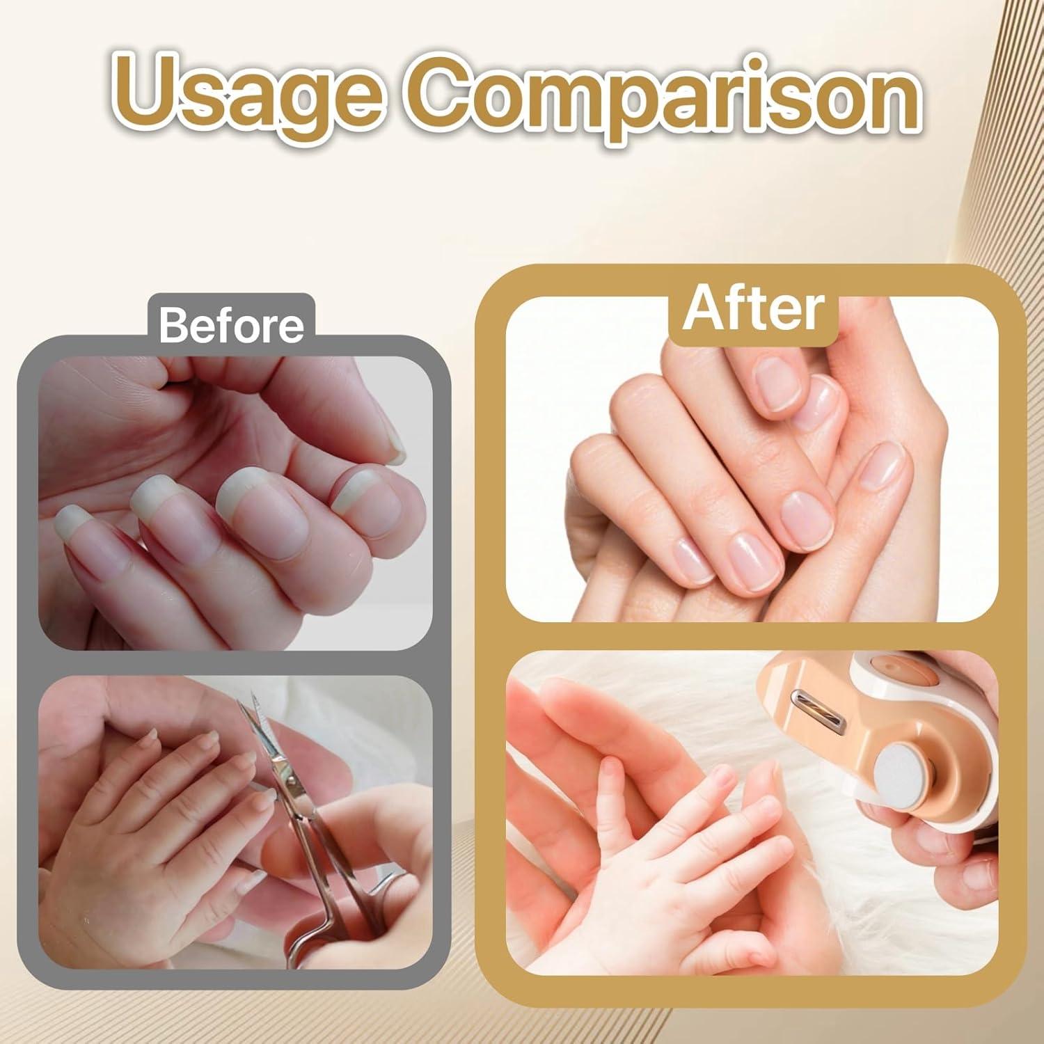 Cortauñas Eléctrico 2 en 1 LEOVITA Negro con Doble Velocidad