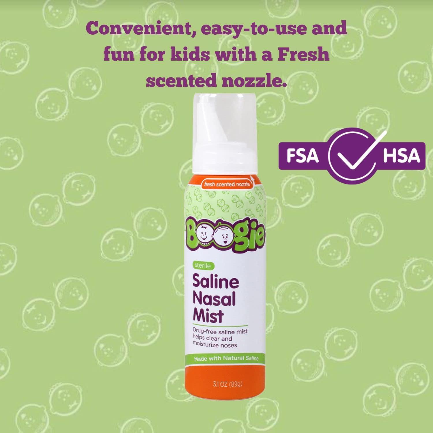 Spray Nasal Salino Boogie para Bebés 87.5g - Alivio Alergias