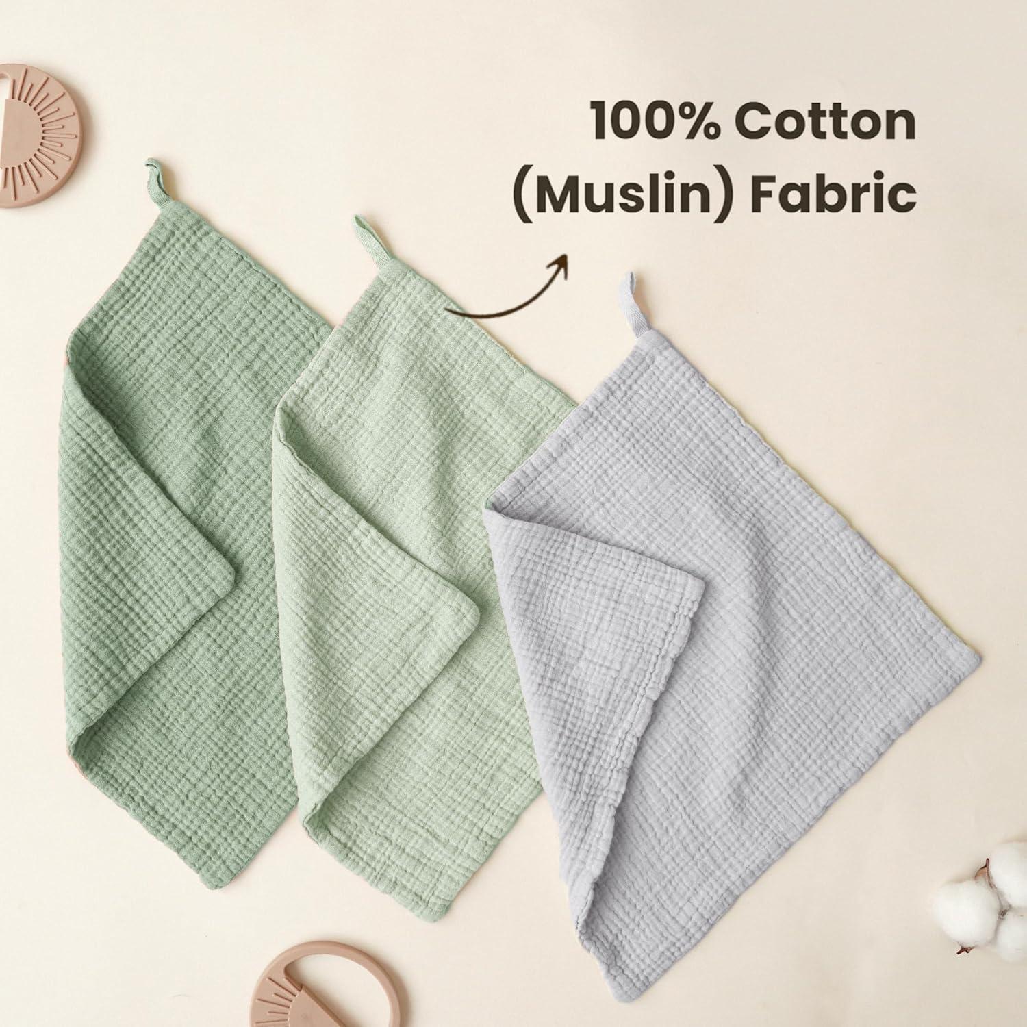 Toallitas de Muselina para Bebés Konssy - 10 Unidades 100% Algodón