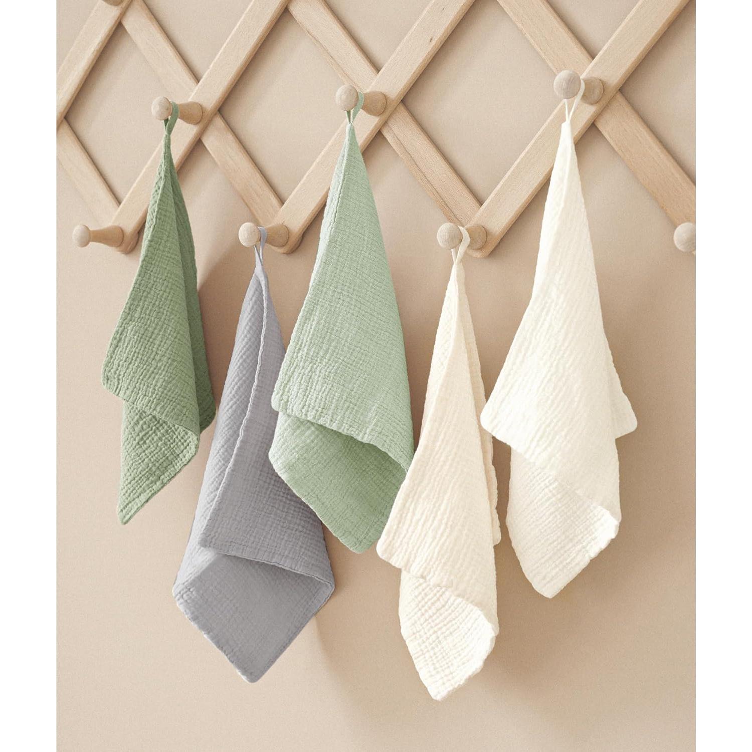 Toallitas de Muselina para Bebés Konssy - 10 Unidades 100% Algodón