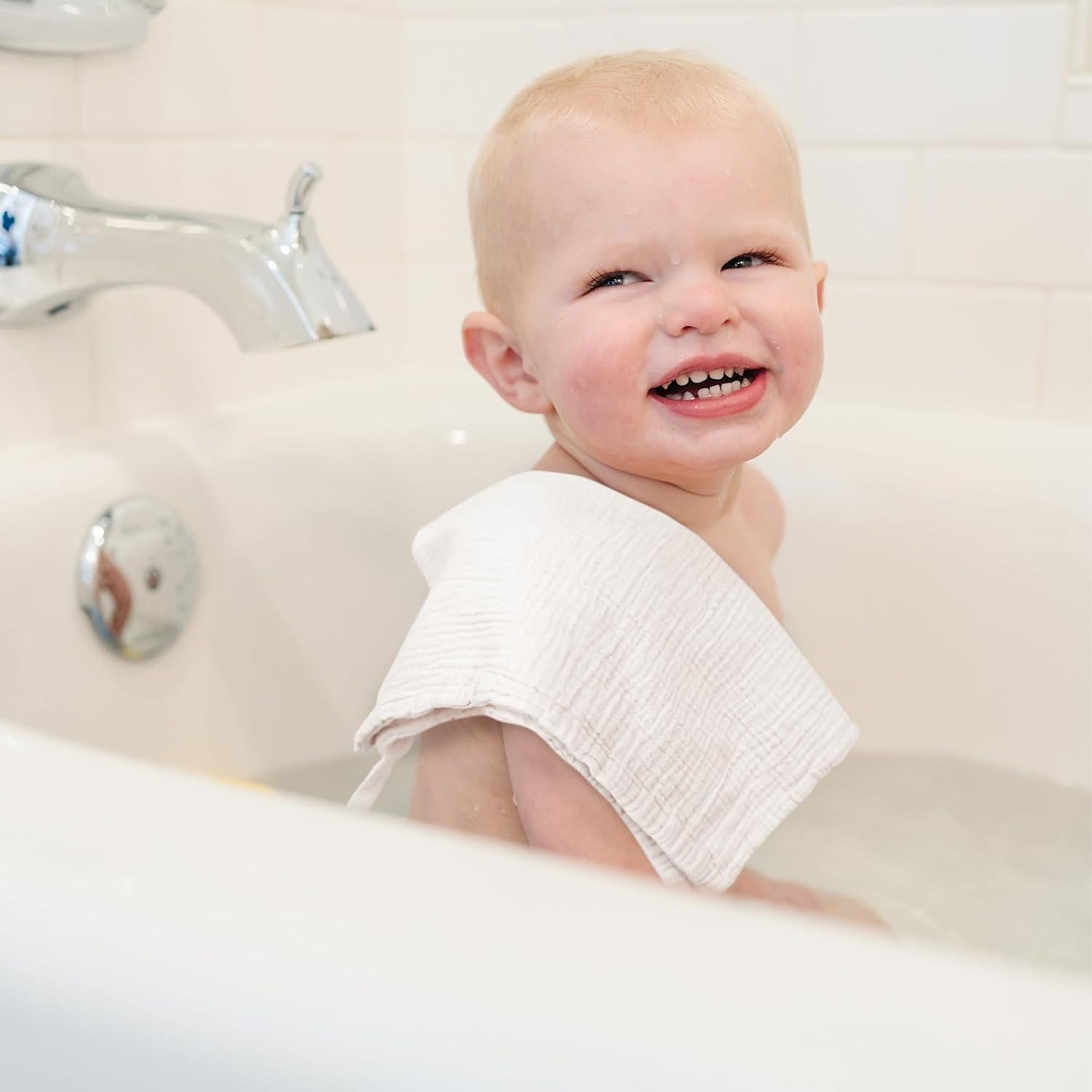 Toallitas de Muselina para Bebés Konssy - 10 Unidades 100% Algodón