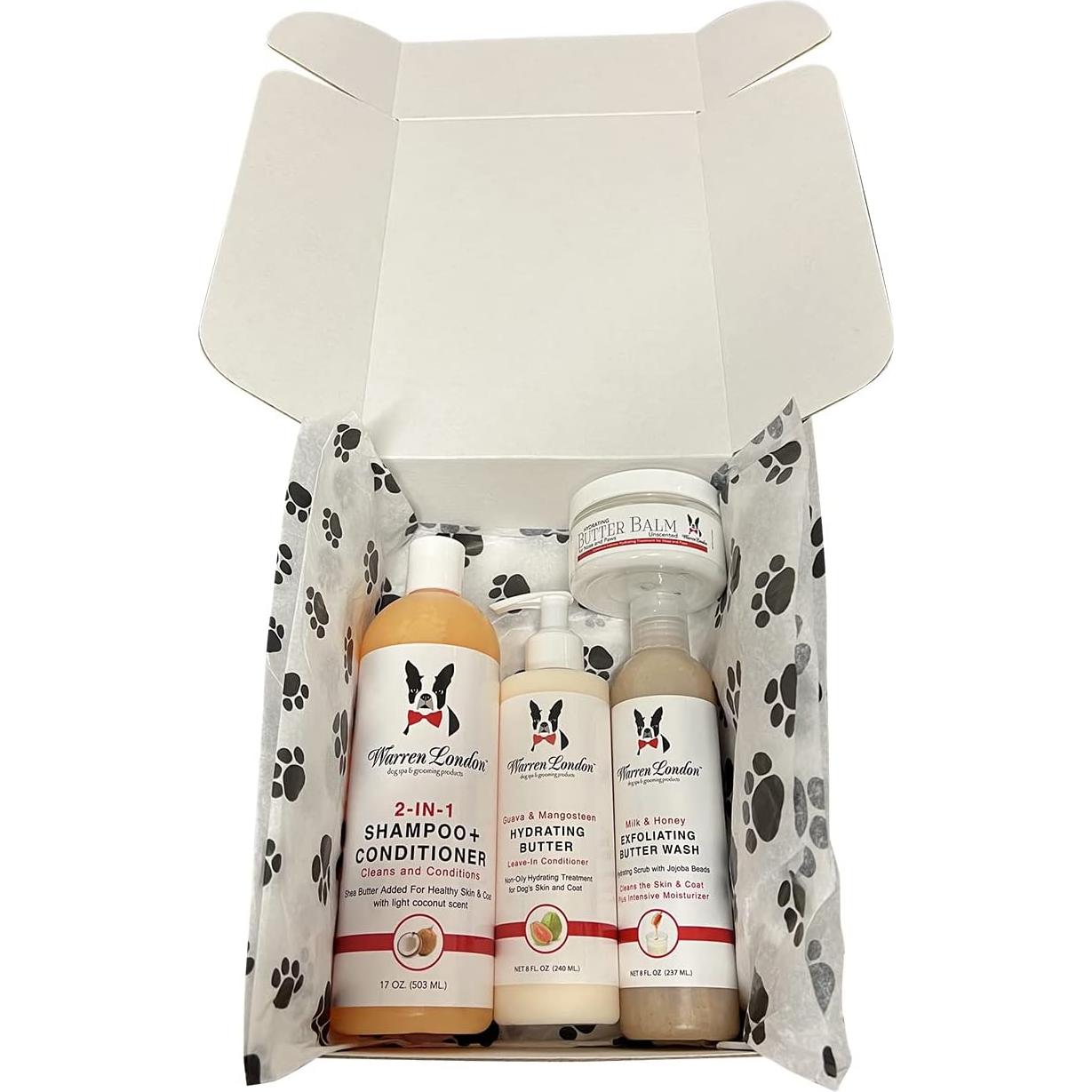 Caja de Regalo de Spa para Perros Warren London - 4 Productos
