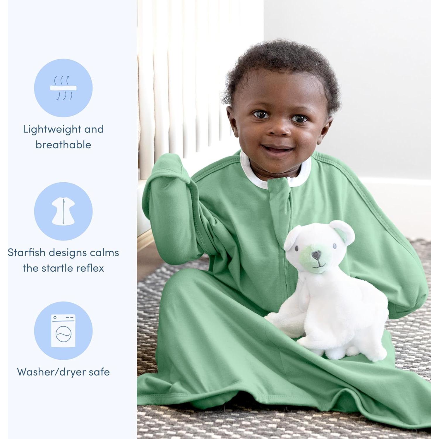 Manta de Swaddle Zipadee-Zip SleepingBaby Albahaca X-Pequeño