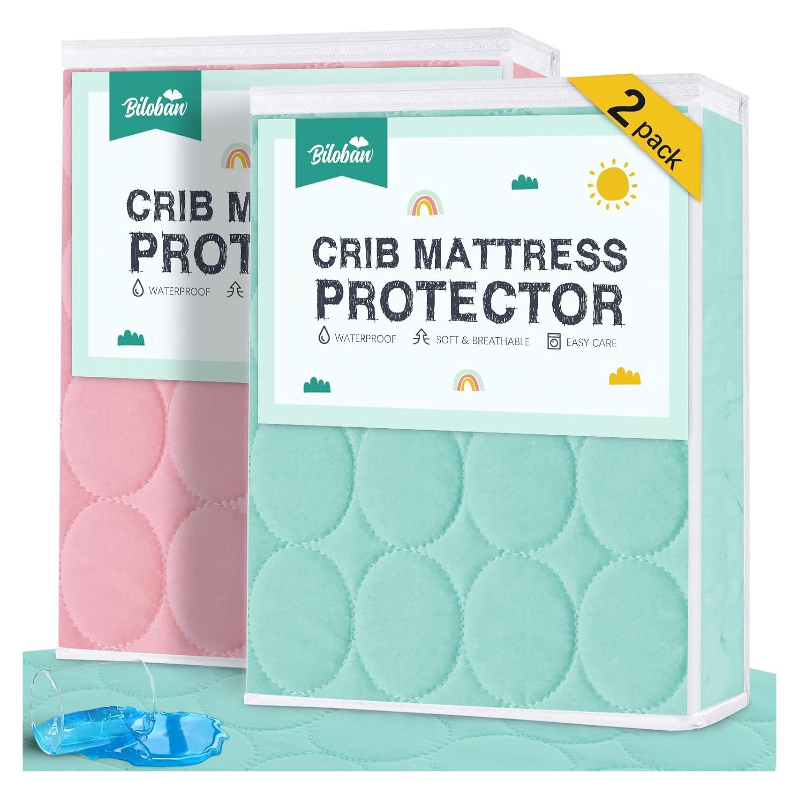 Sábanas Protectoras de Colchón de Cuna Biloban 132x71 cm 2 Pzas