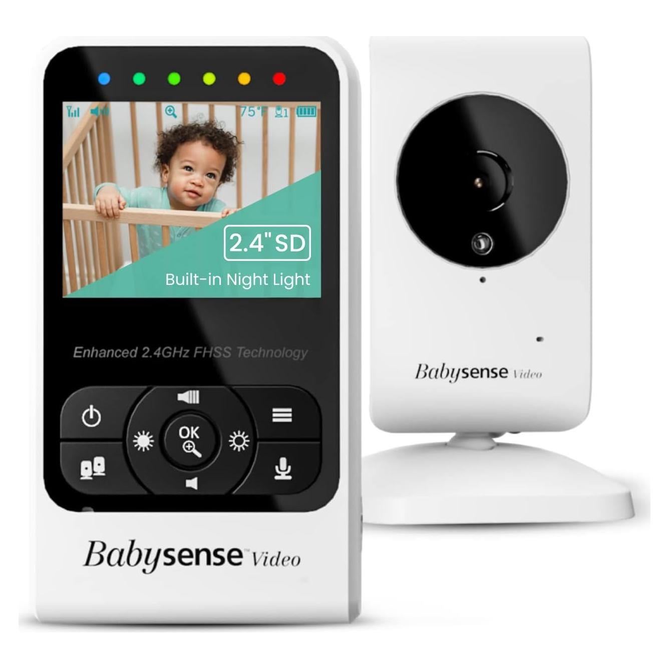 Monitor de Bebé Babysense V24R con Cámara y Audio, 304.8m