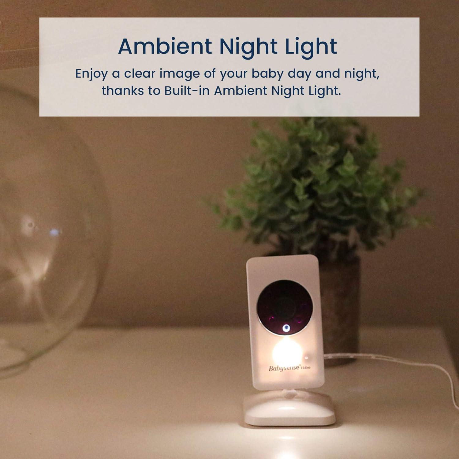 Monitor de Bebé Babysense V24R con Cámara y Audio, 304.8m