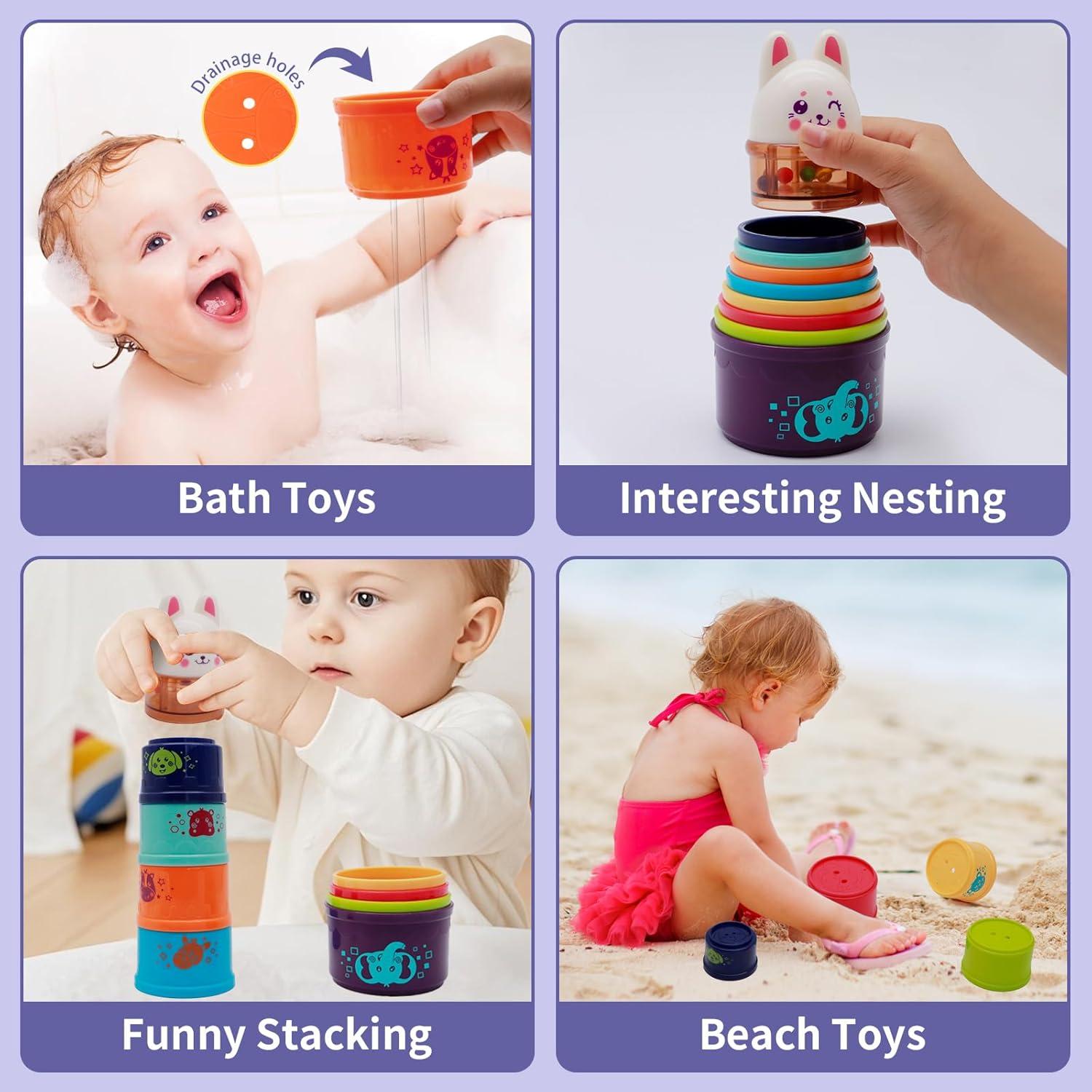 Tazas Apilables Wanonoo Conejo para Bebés 6-36 Meses