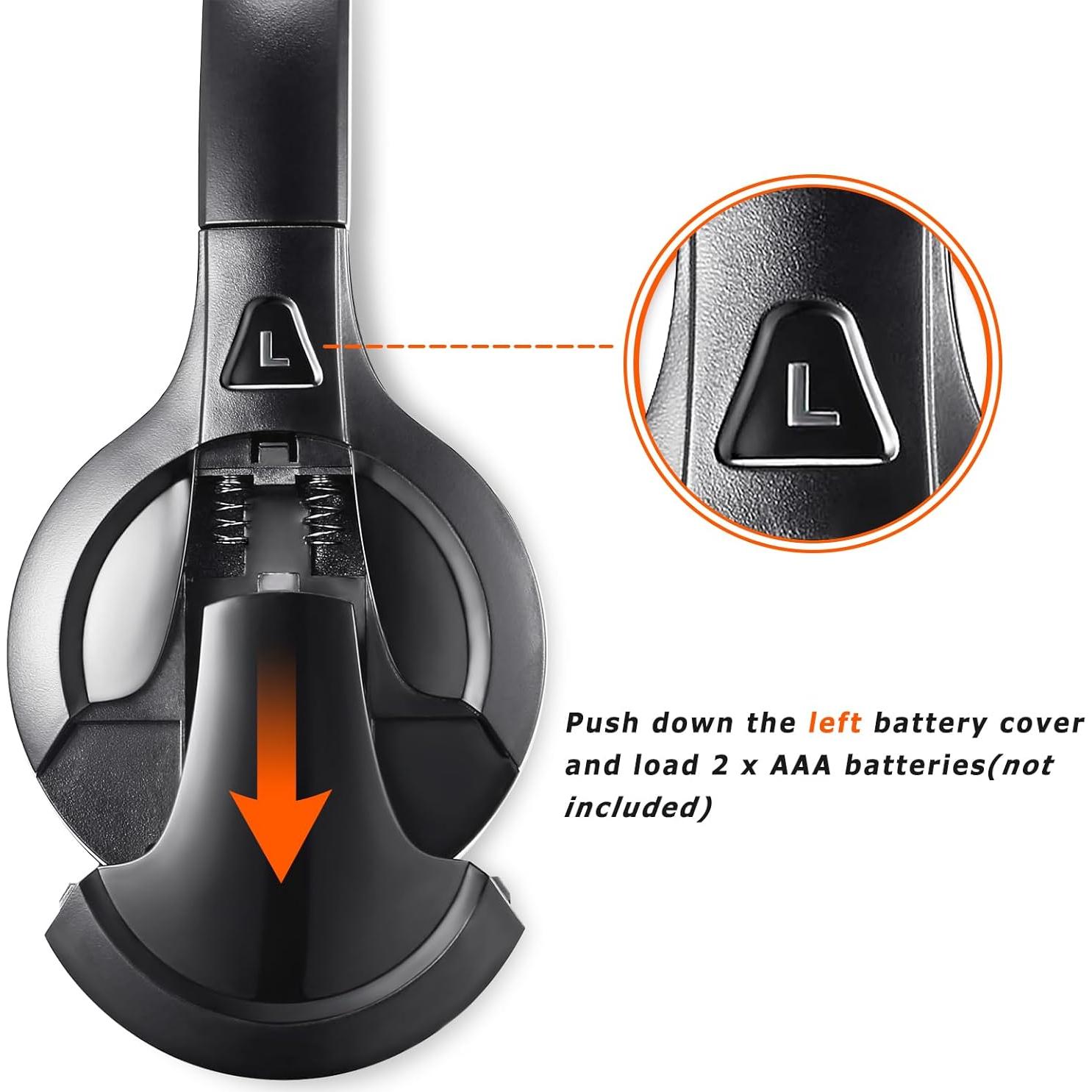 Auriculares Inalámbricos IR KOBANOICA para DVD de Coche - Paquete de 3