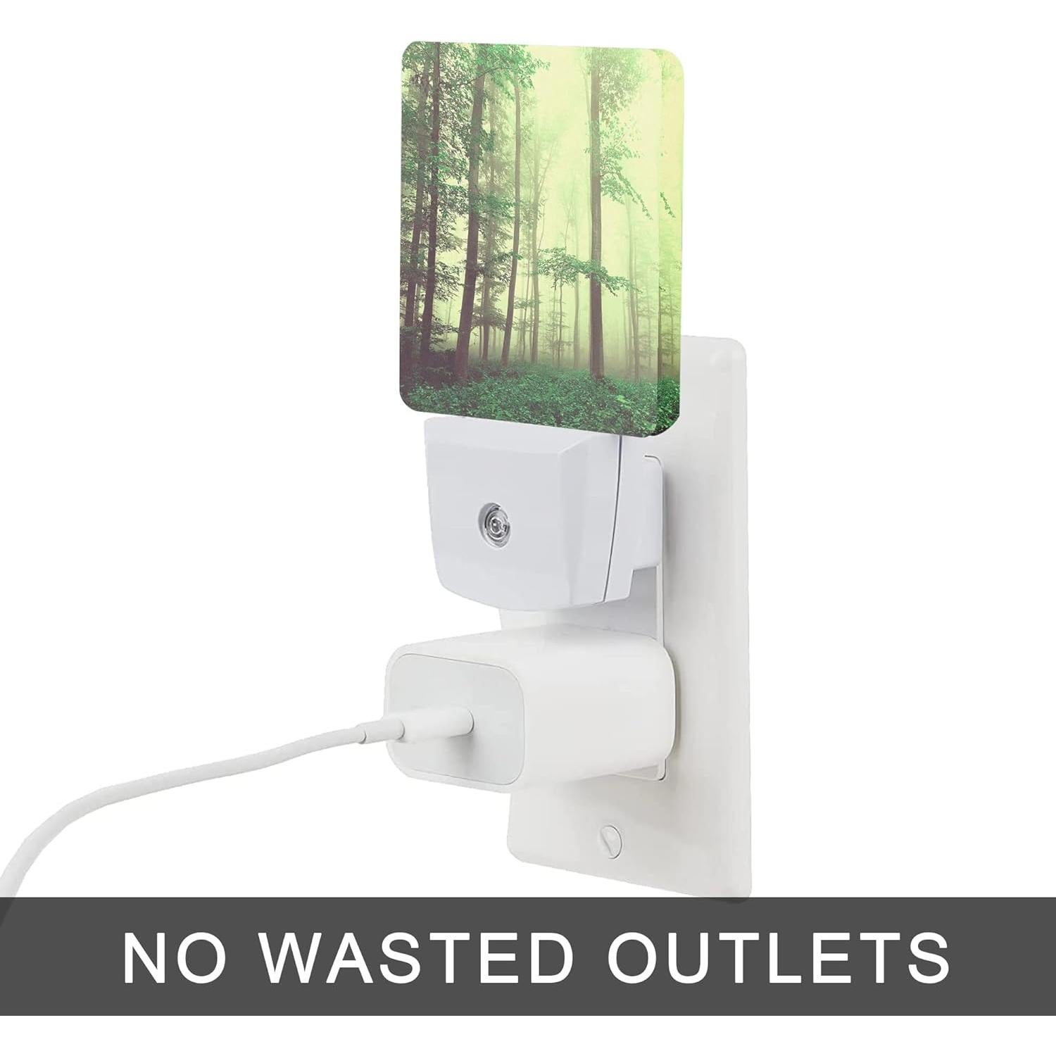 Luz Nocturna LED Oeaskly Bosque Brumoso 0.5W con Sensor