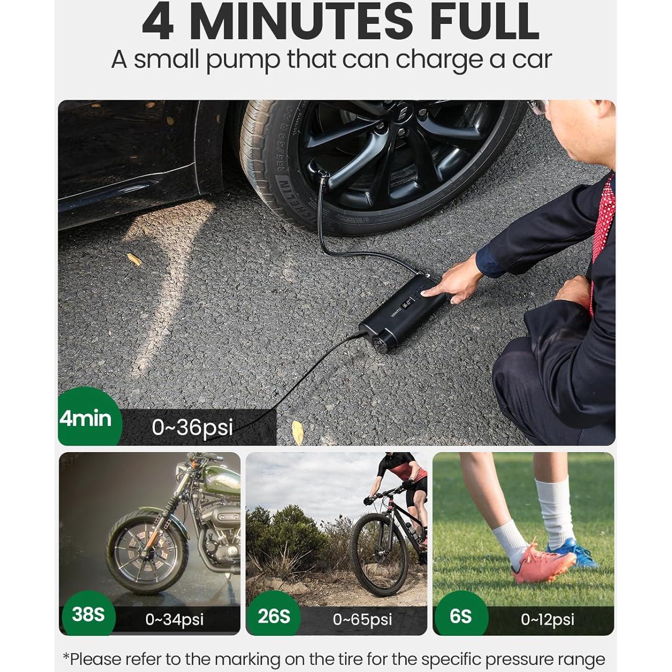 Compresor de Aire Portátil YANTU 12V con Pantalla Digital