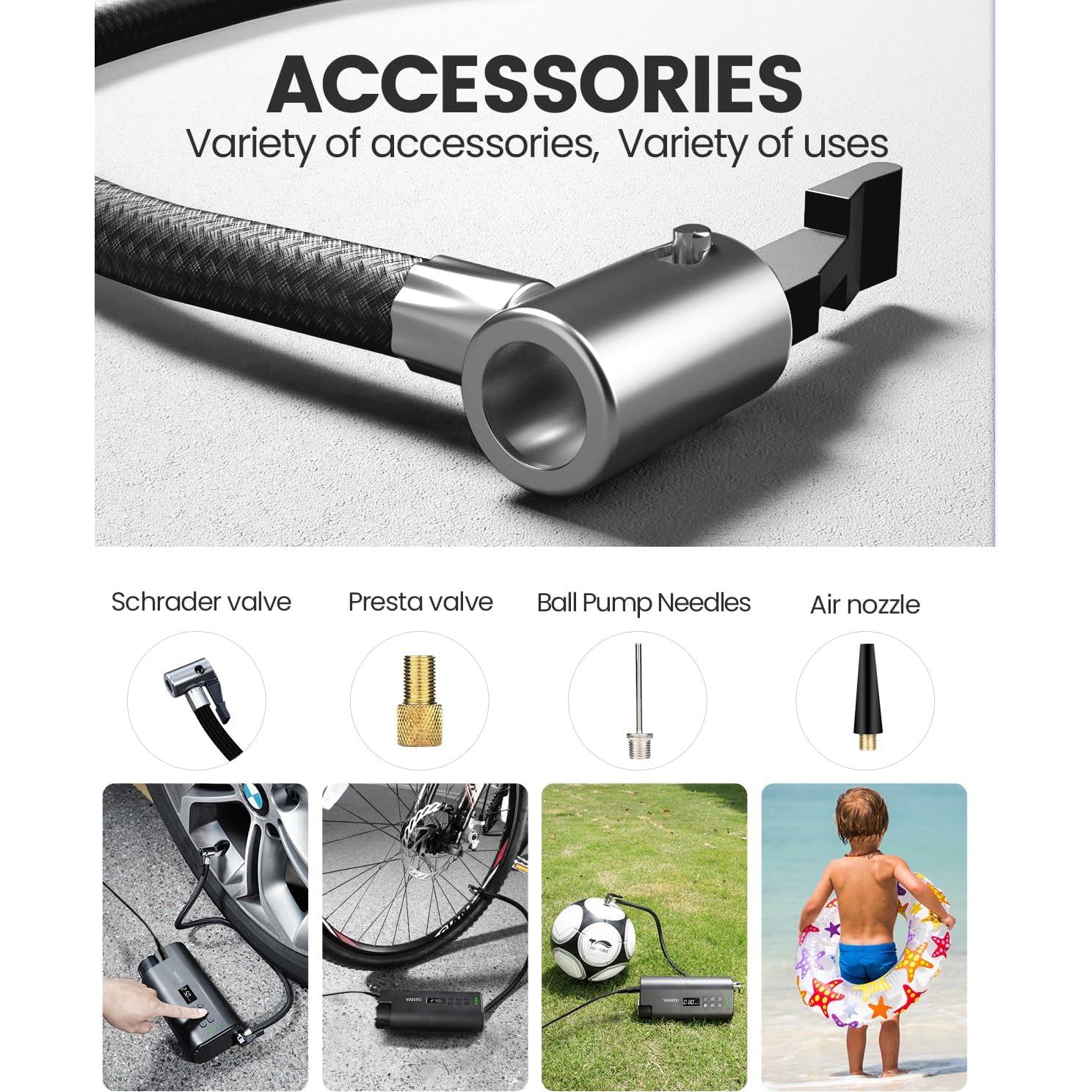 Compresor de Aire Portátil YANTU 12V con Pantalla Digital