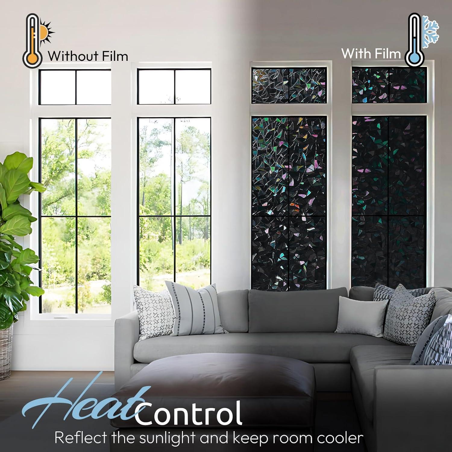 Película de Privacidad para Ventanas rabbitgoo 30x200cm Negra