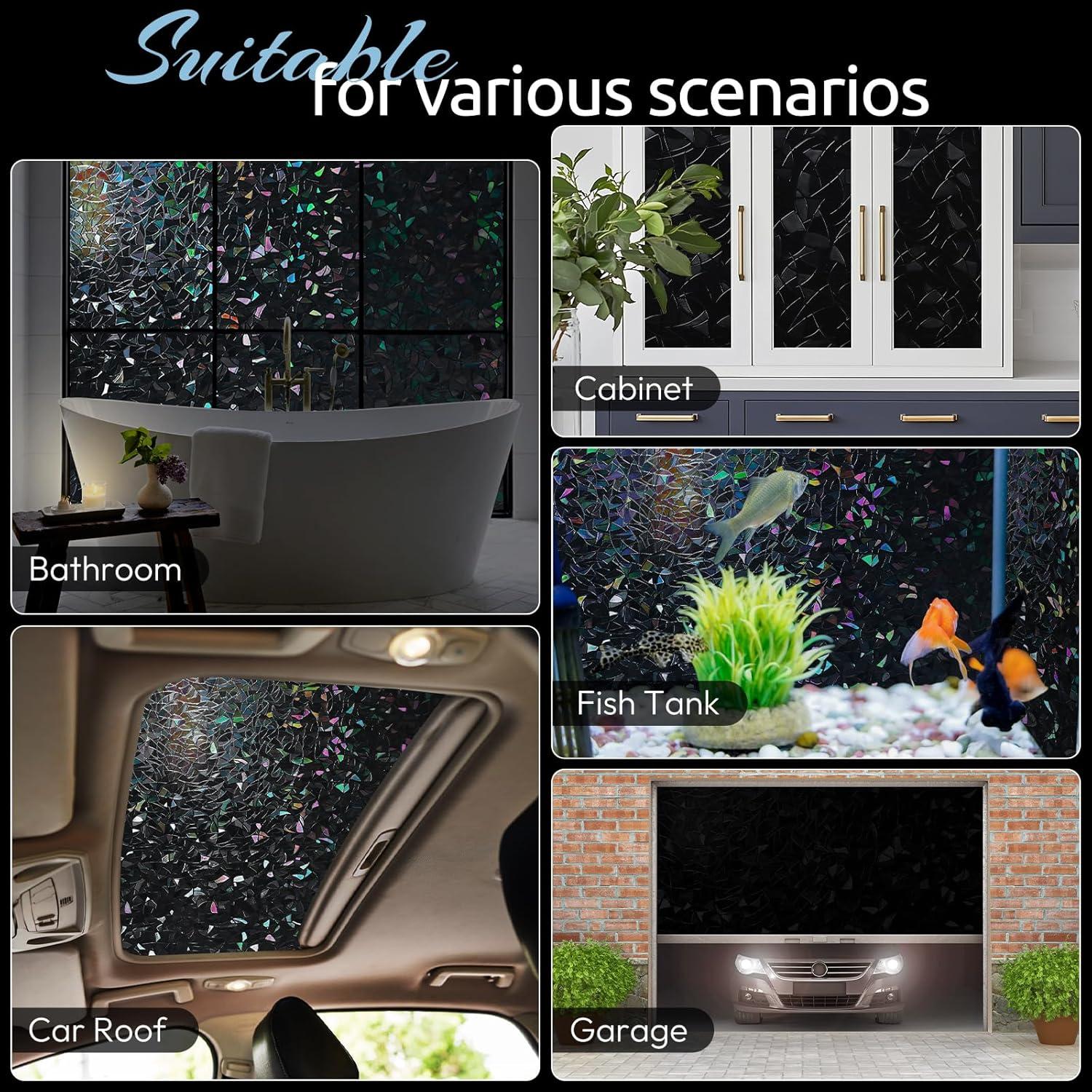 Película de Privacidad para Ventanas rabbitgoo 30x200cm Negra