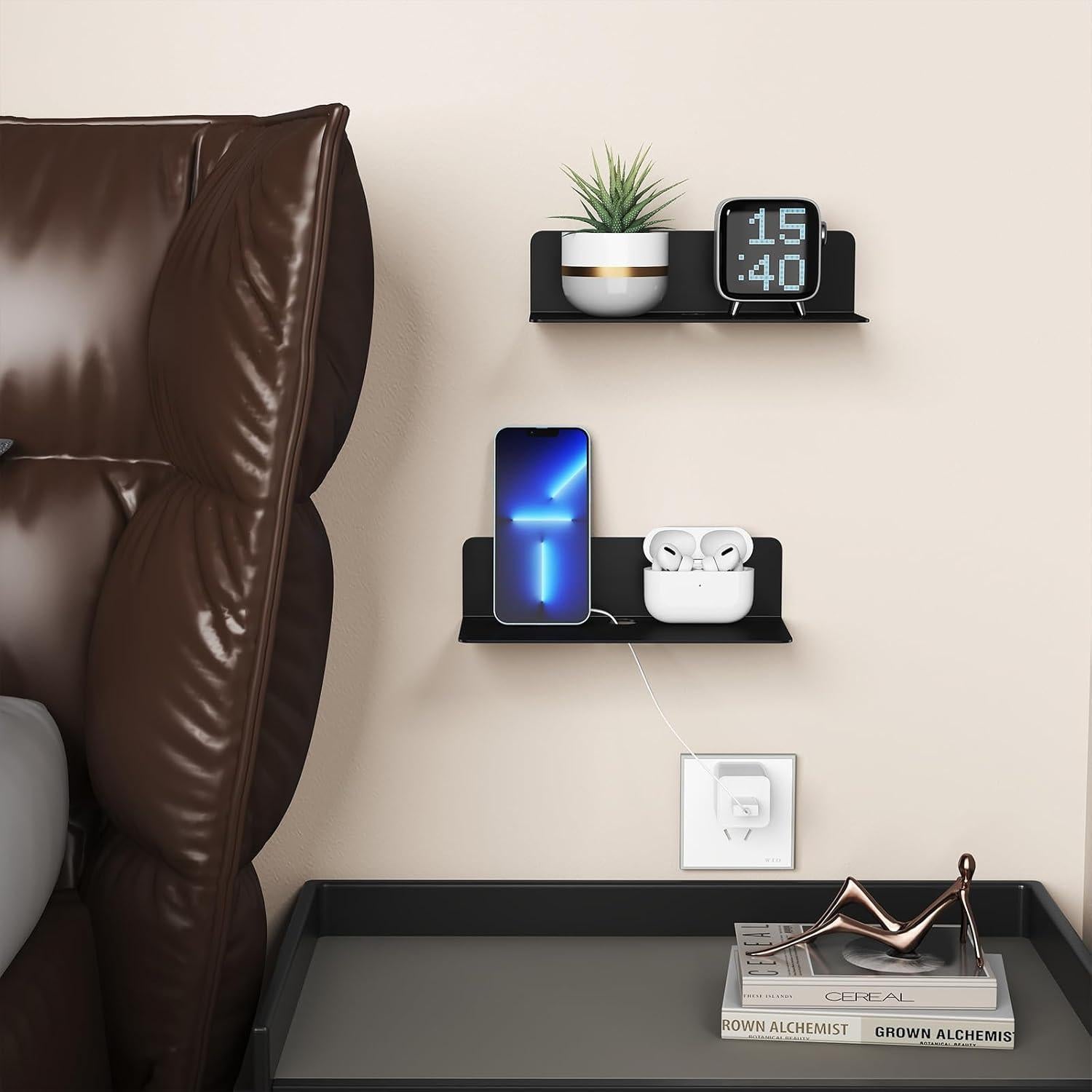 Estante Flotante Dr.DJ BL1 22.86x9.4cm Negro para Pared