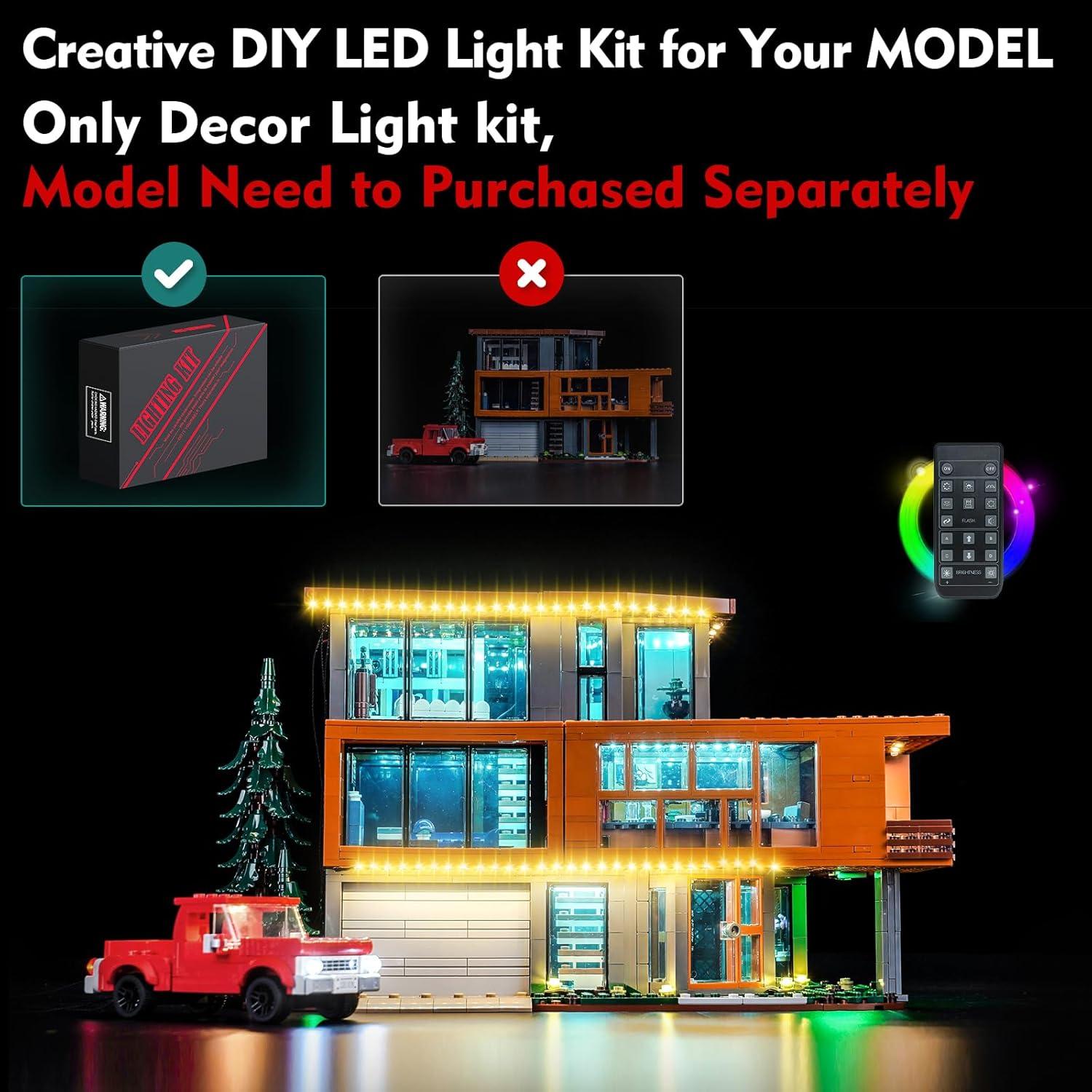 Kit de Luz LED LocoLee para LEGO Casa Cullen 21354