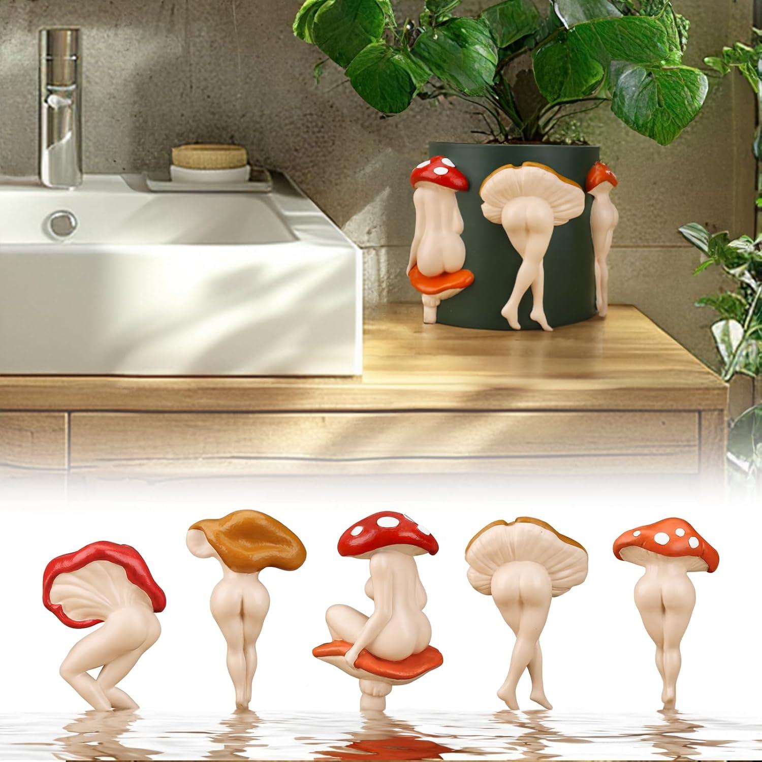 Maceta de Hongo GUGUGO 12.5 cm Verde Oscuro Decorativa