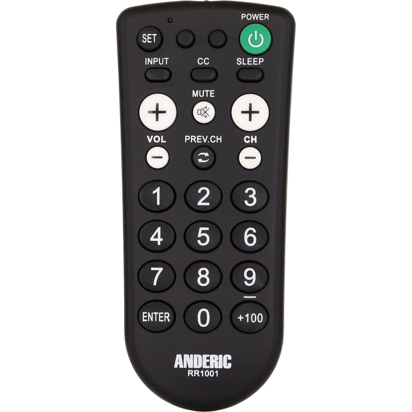 Control Remoto Universal Anderic RR1001 para TV - Simplificado