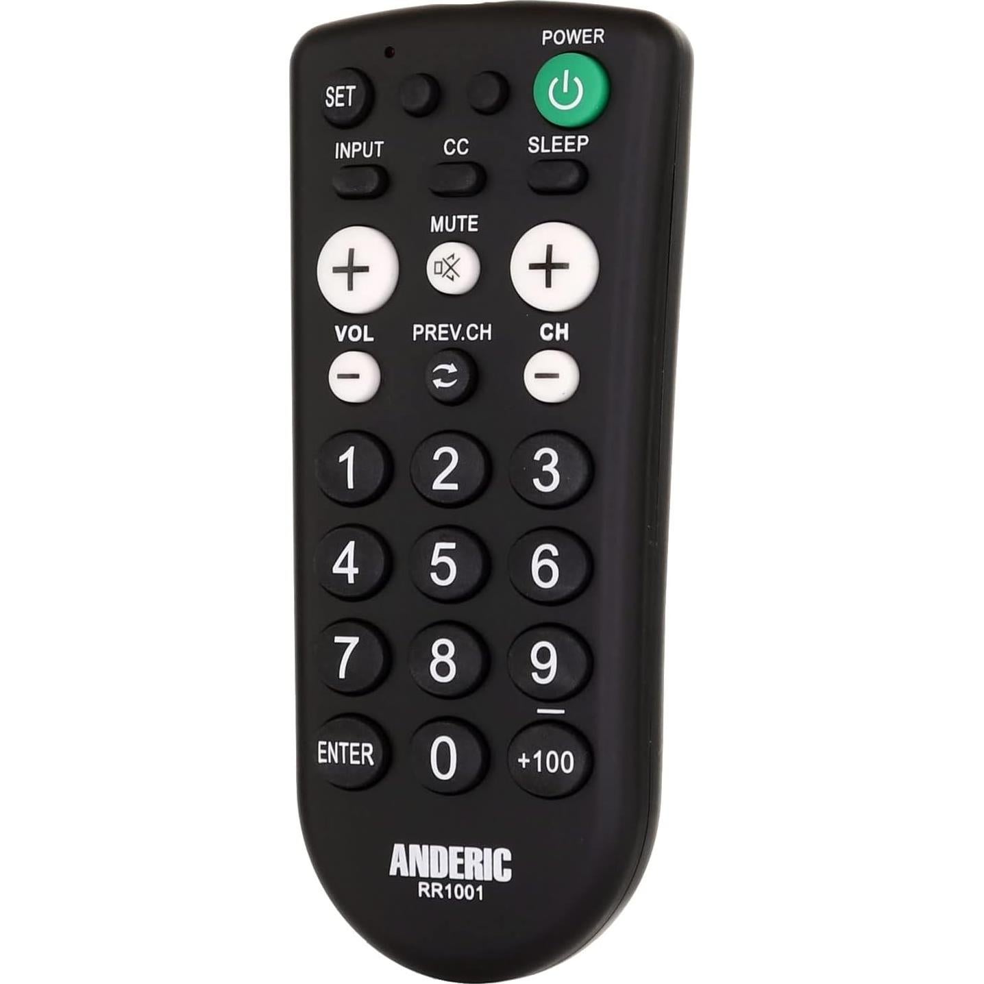 Control Remoto Universal Anderic RR1001 para TV - Simplificado