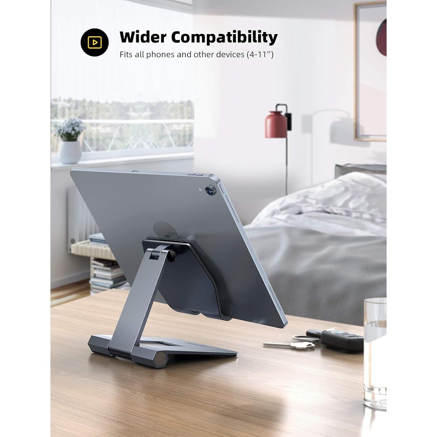 Soporte de Teléfono Ajustable Lamicall de Aluminio Gris