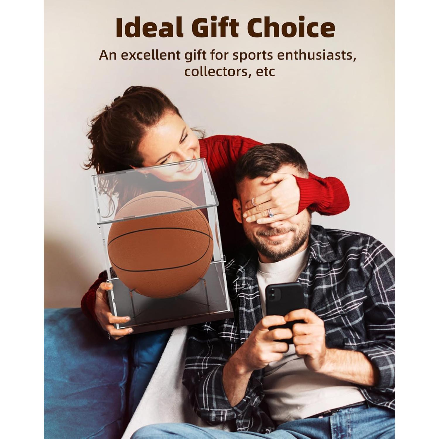Caja de Exhibición de Baloncesto Fitense Acrílica 25.9x25.9x27.2cm