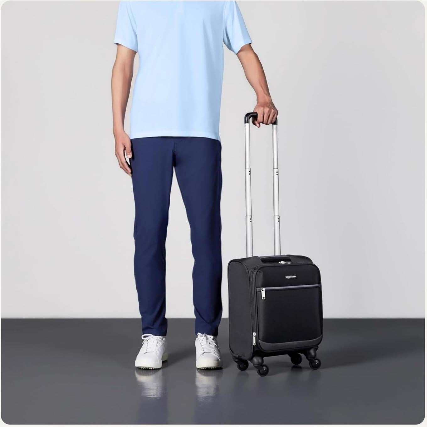 Maleta de Mano Amazon Basics 15" Expandible 21L Negra