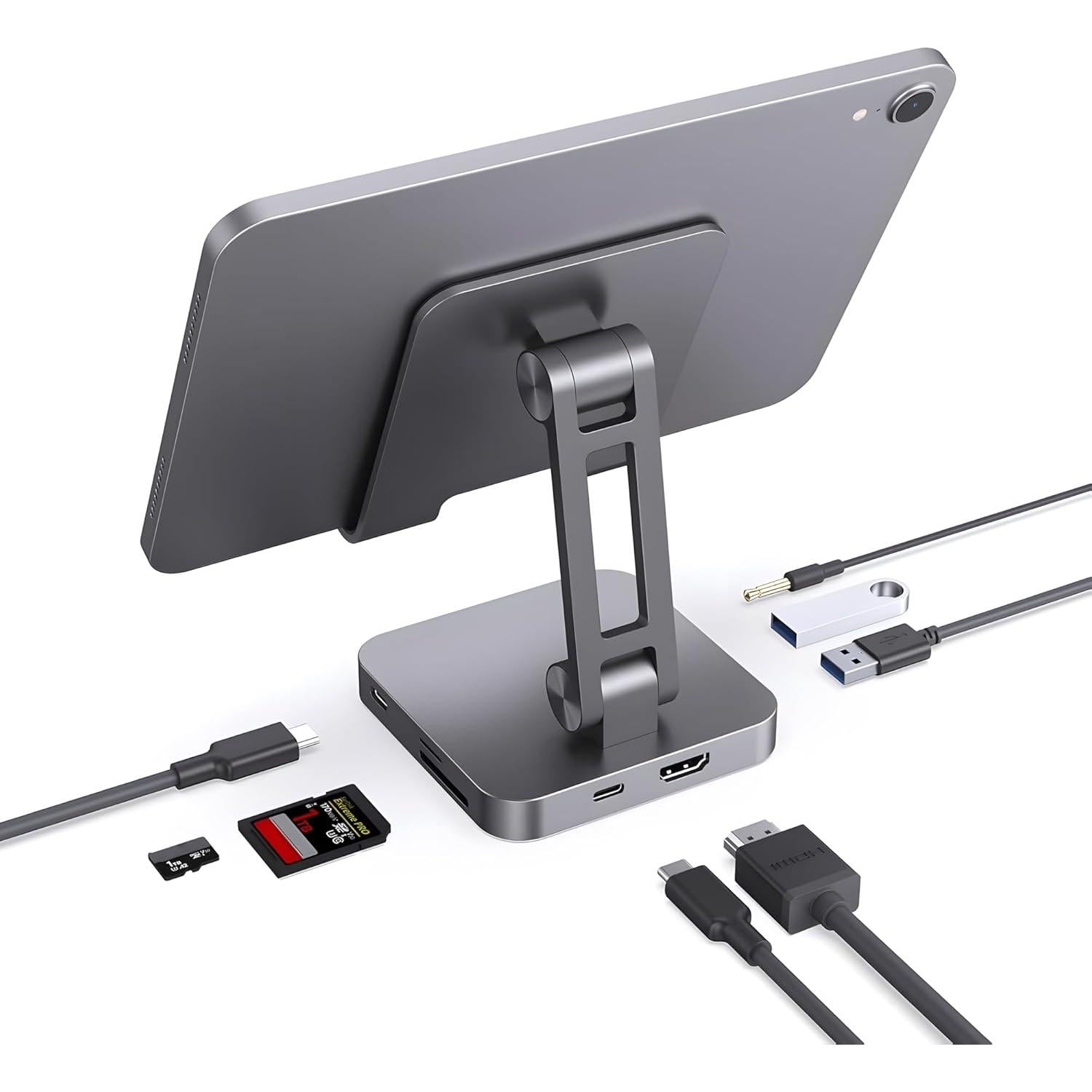Soporte de Carga USB C 7-en-1 GX con 100W PD y 4K HDMI