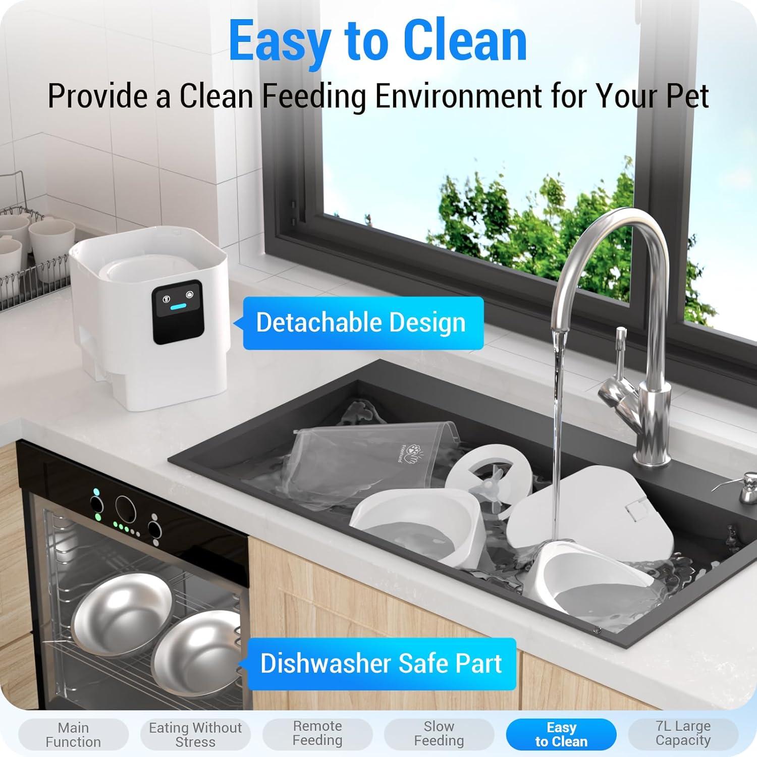 Comedero Automático para Gatos Frienhund 7L WiFi Control APP