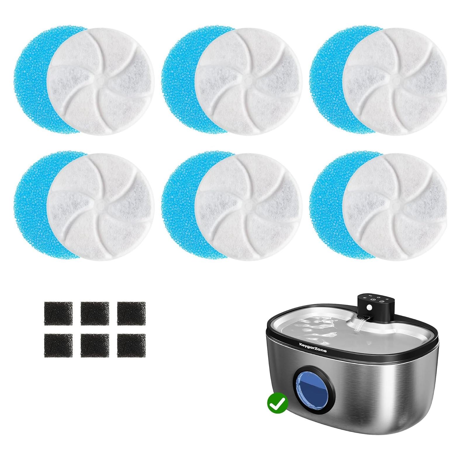 Filtro de Agua para Gatos Keygarzone ZCW002 - Paquete de 6 Filtros