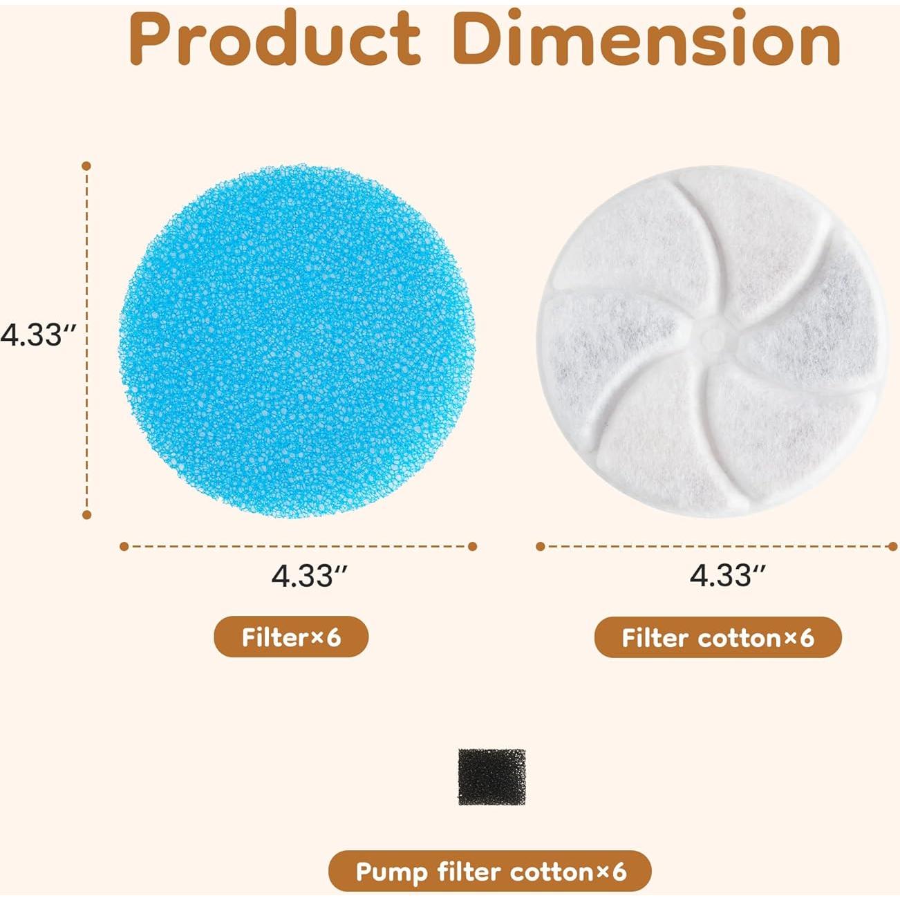 Filtro de Agua para Gatos Keygarzone ZCW002 - Paquete de 6 Filtros