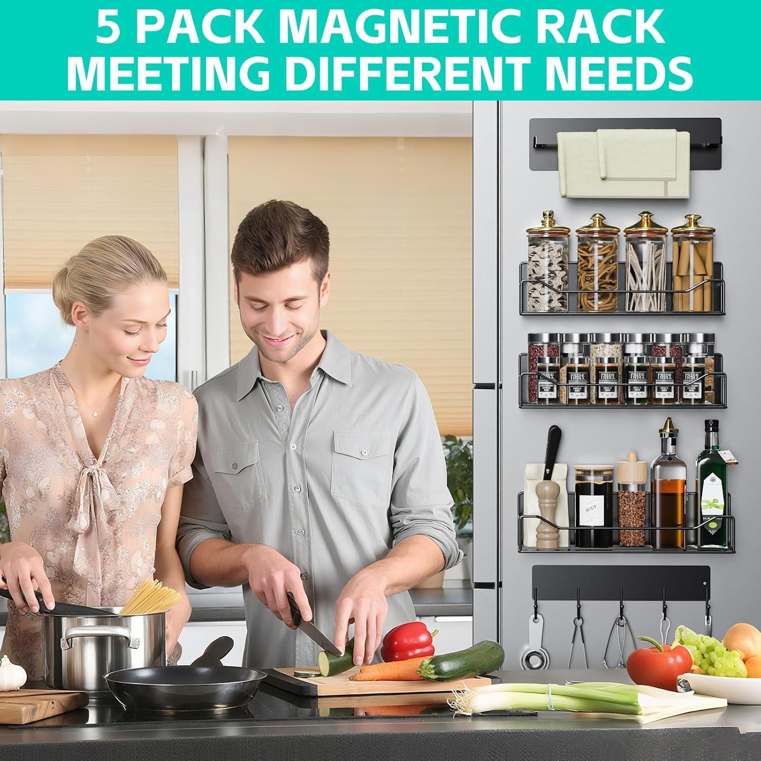 Estantes Magnéticos Multifuncionales JulktLli - 5 Piezas para Cocina y Lavandería