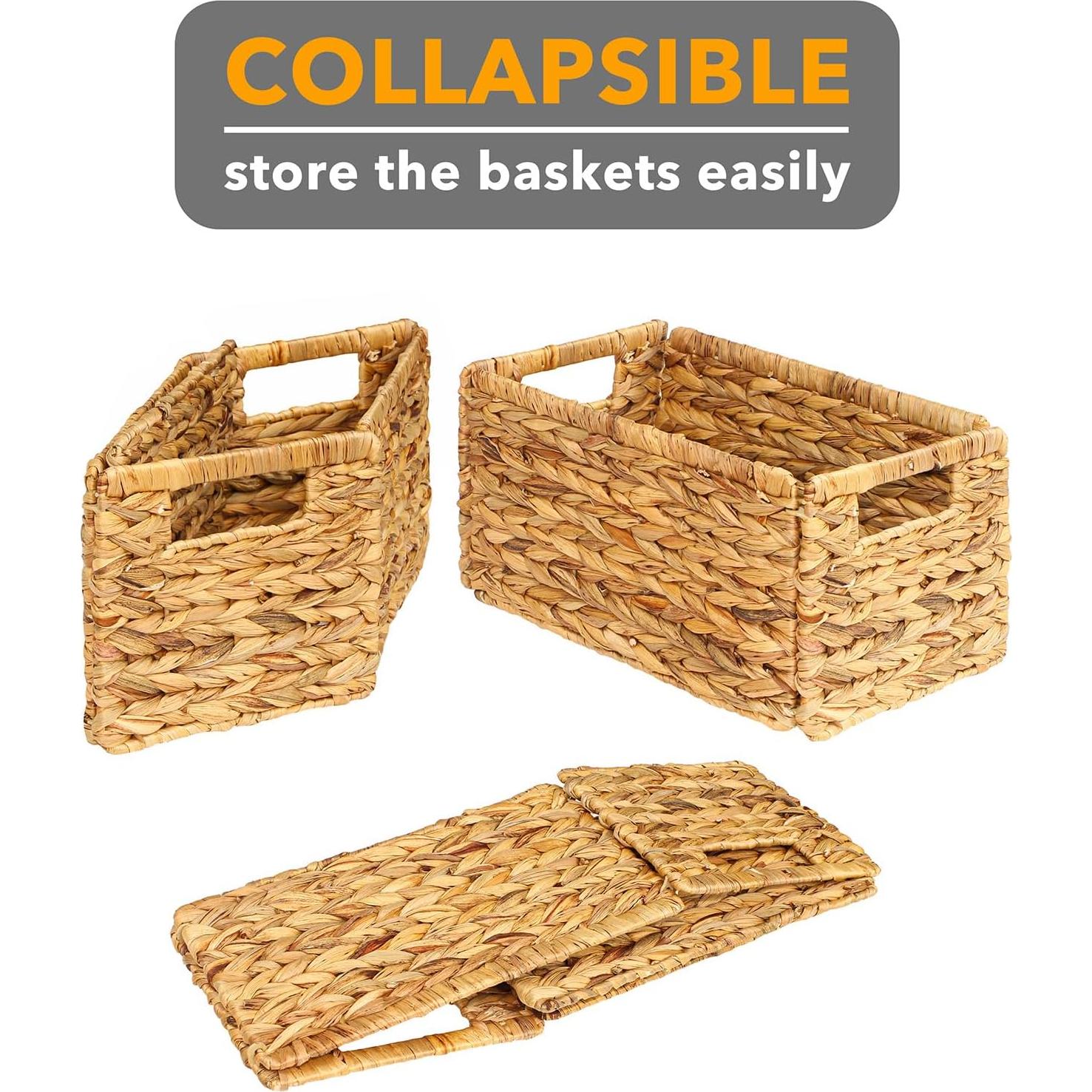 Cestas de Almacenamiento SpaceAid 4 Pack Mimbre 33x20.8x17.8 cm