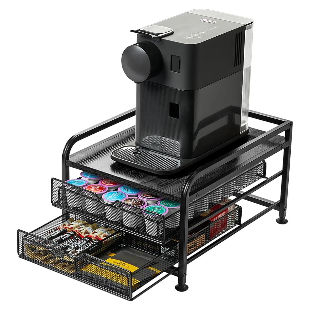 Organizador de café SereneHome para K-Cup y Nespresso - 2 niveles