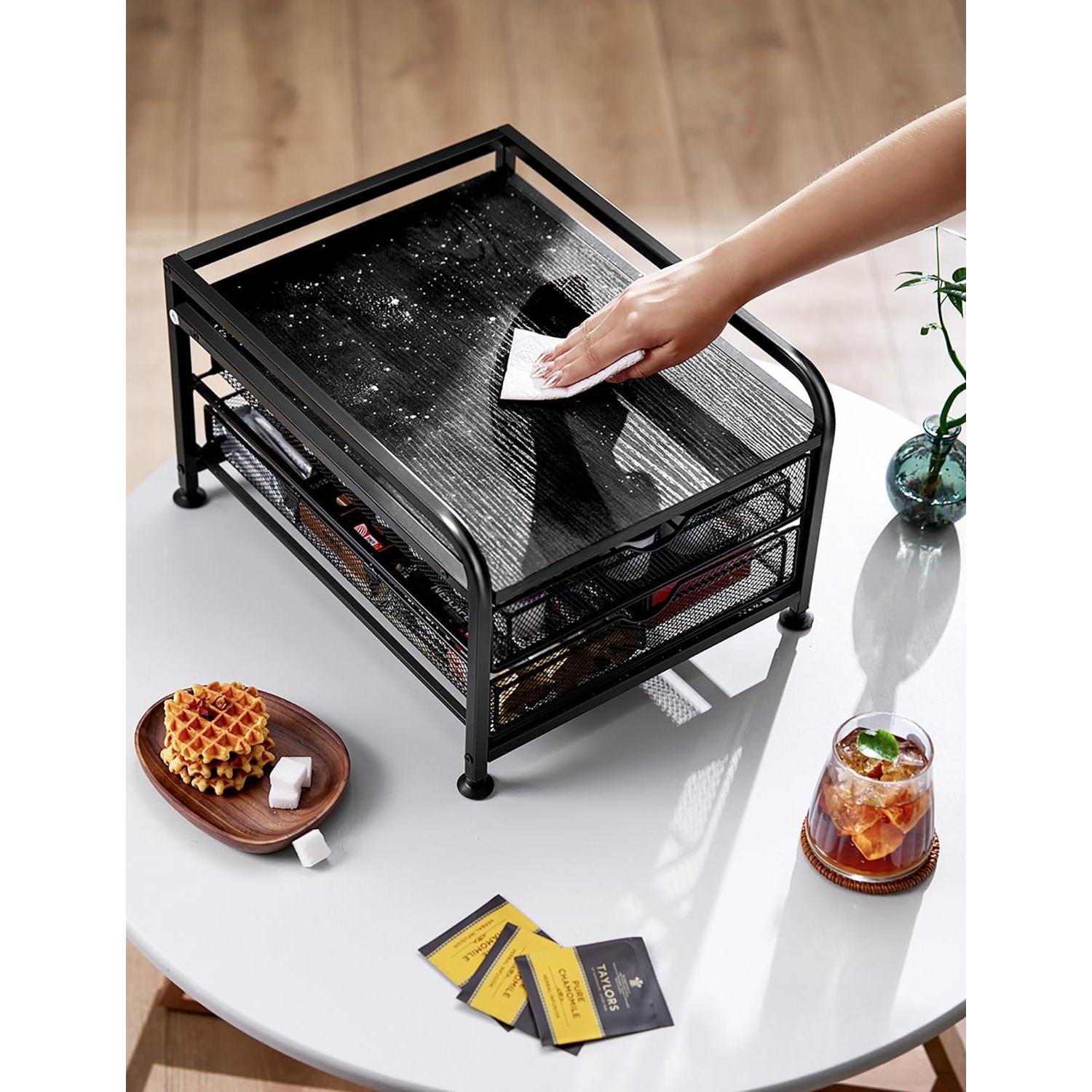 Organizador de café SereneHome para K-Cup y Nespresso - 2 niveles