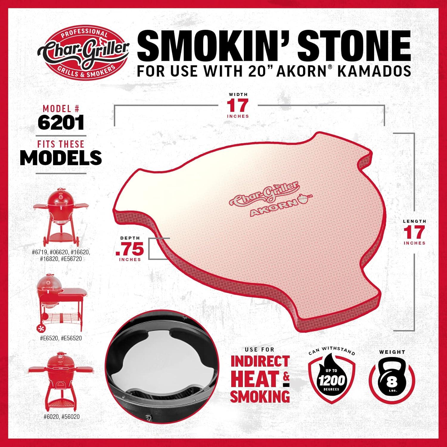 Piedra para Ahumar Char-Griller 6201 AKORN Cerámica 38.1cm