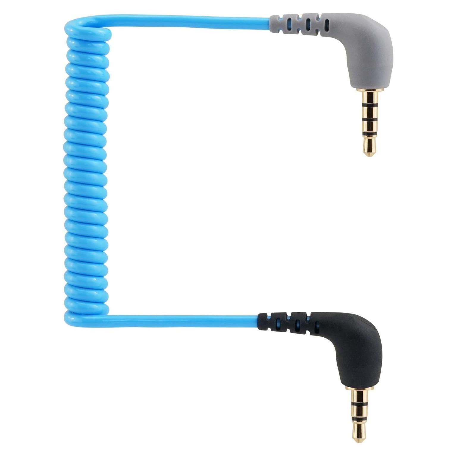 Cable de micrófono 3.5mm TRRS a TRS JCMOYUTY 50cm Azul