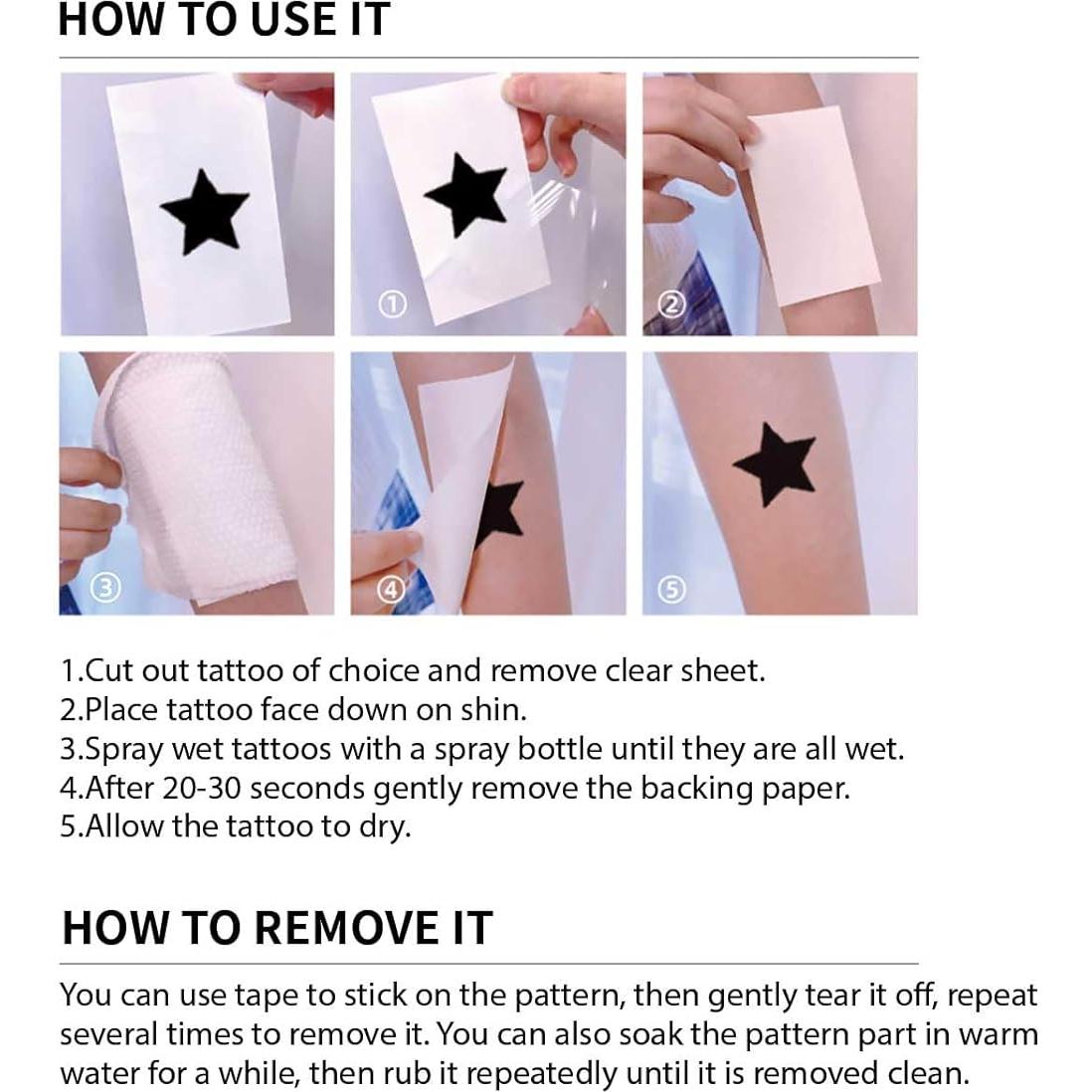 30 Hojas Tatuajes Temporales FUNTATTOO Impermeables 480 Diseños