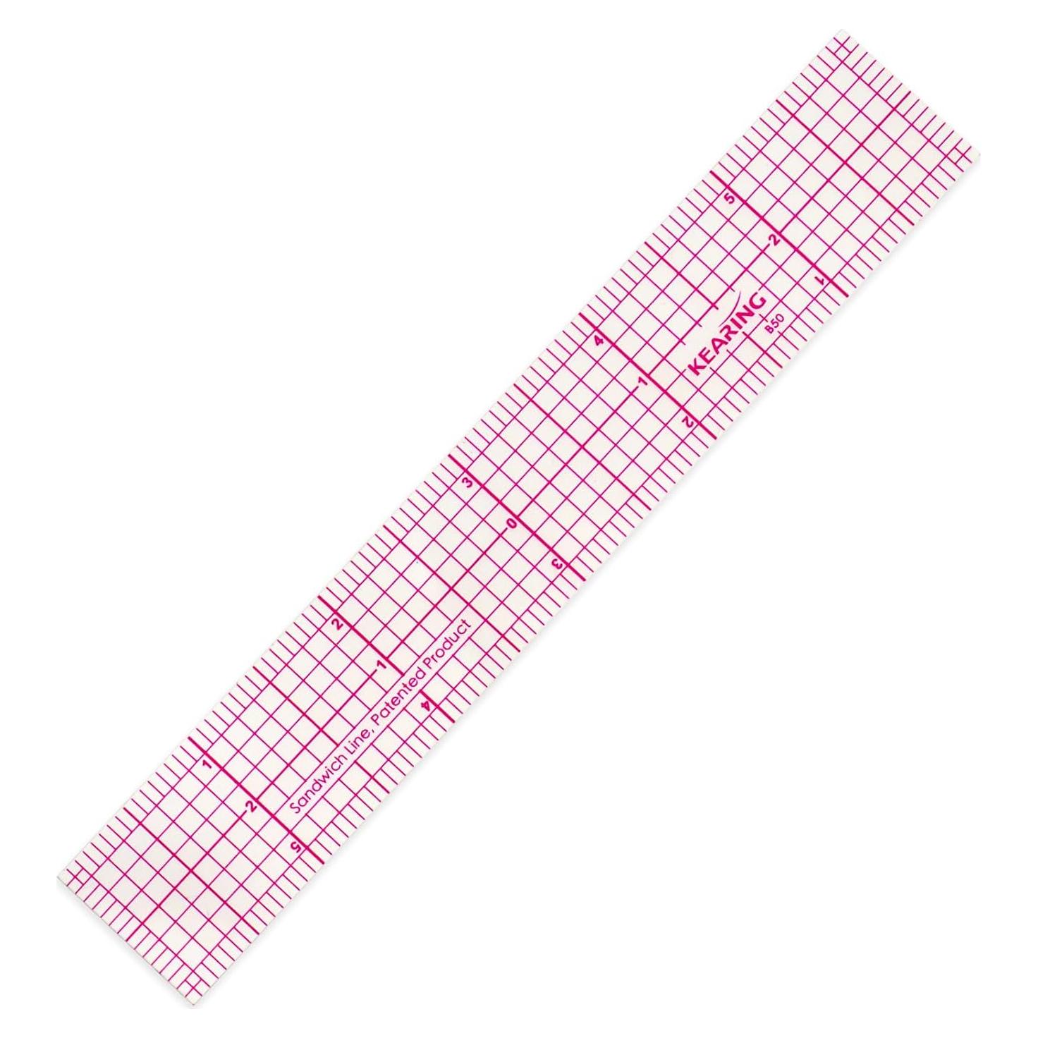 Regla de Gráfico de Costura KEARING B50 15.24 cm Transparente