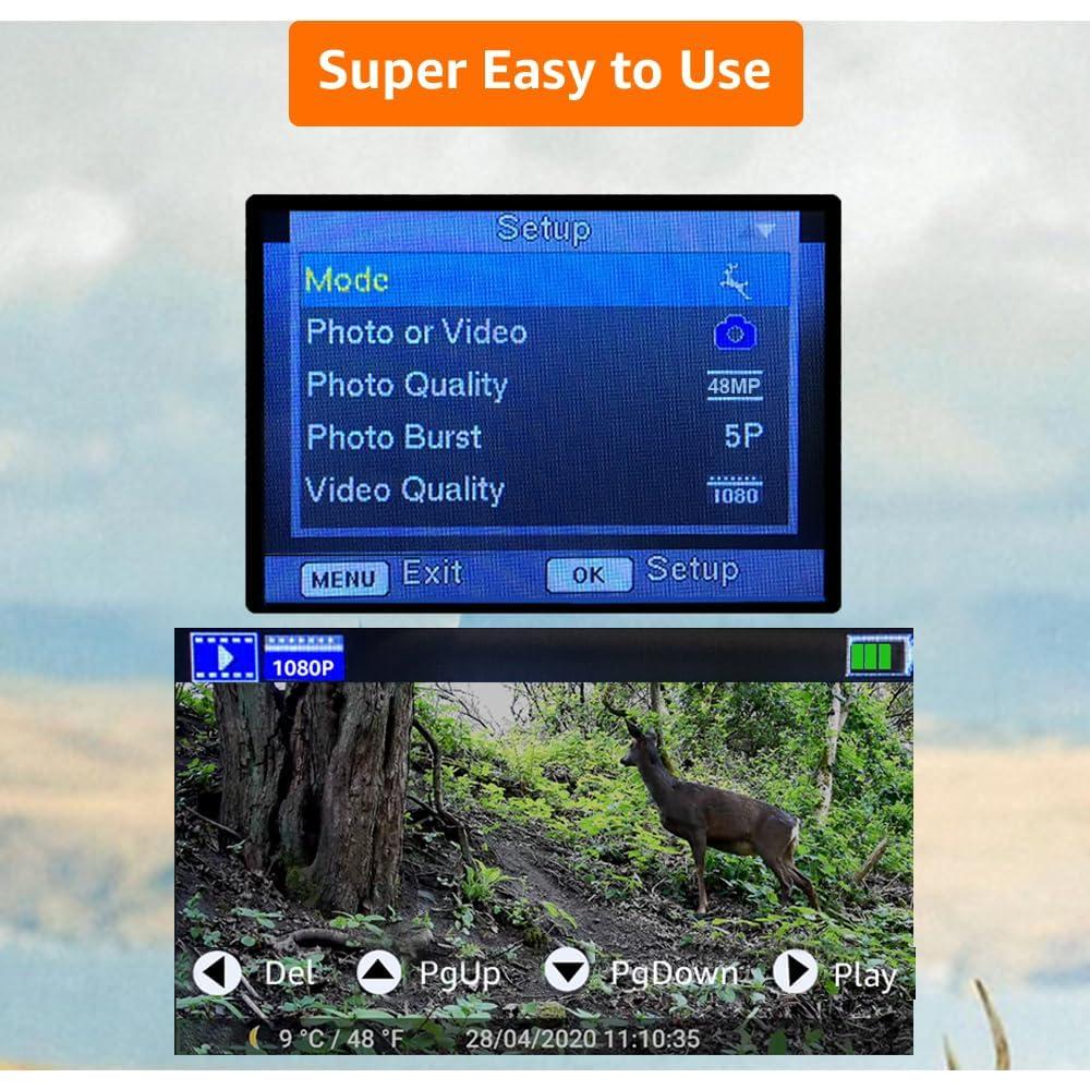 Cámara de Sendero GardePro A3S 64MP 1296p Visión Nocturna