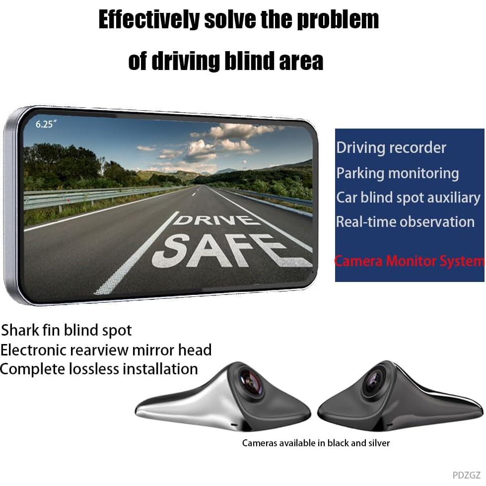 Sistema de Monitoreo de Punto Ciego PDZGZ 6.25" LCD Inalámbrico