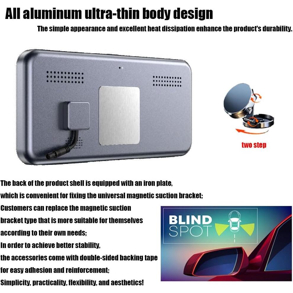 Sistema de Monitoreo de Punto Ciego PDZGZ 6.25" LCD Inalámbrico