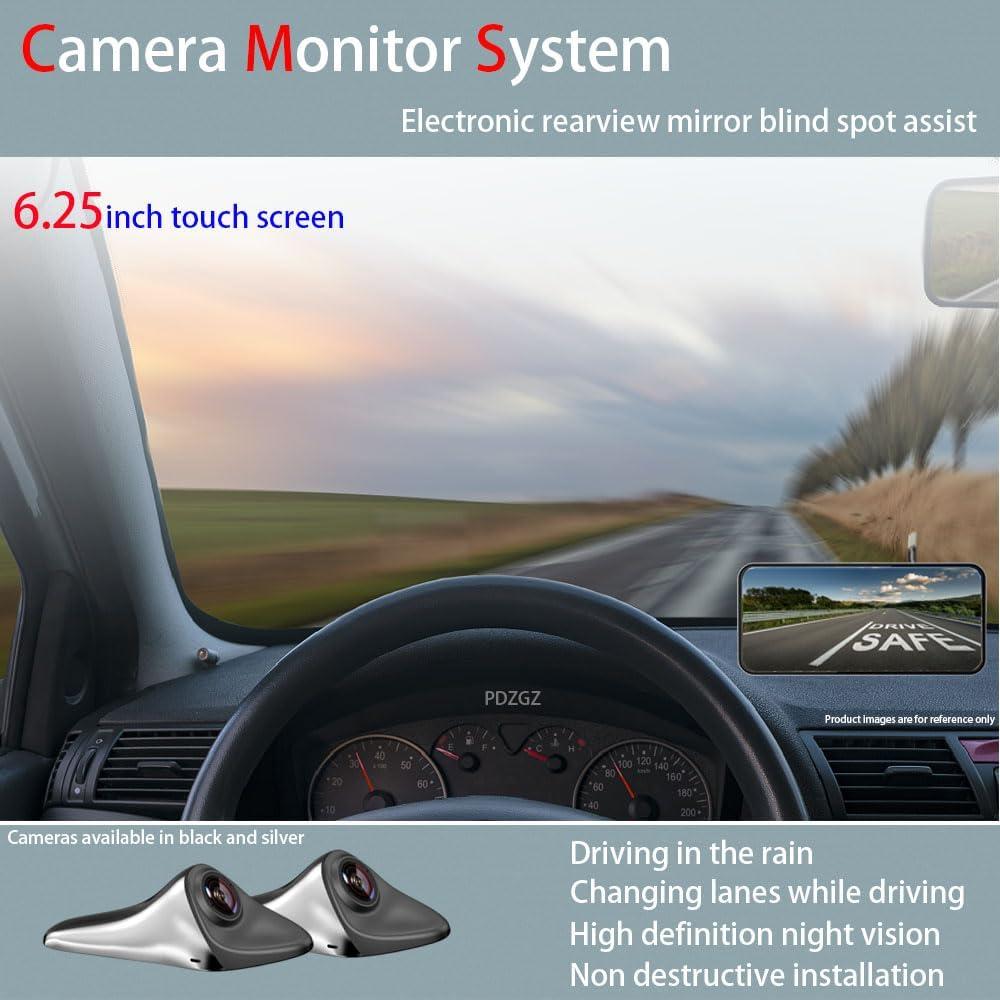 Sistema de Monitoreo de Punto Ciego PDZGZ 6.25" LCD Inalámbrico