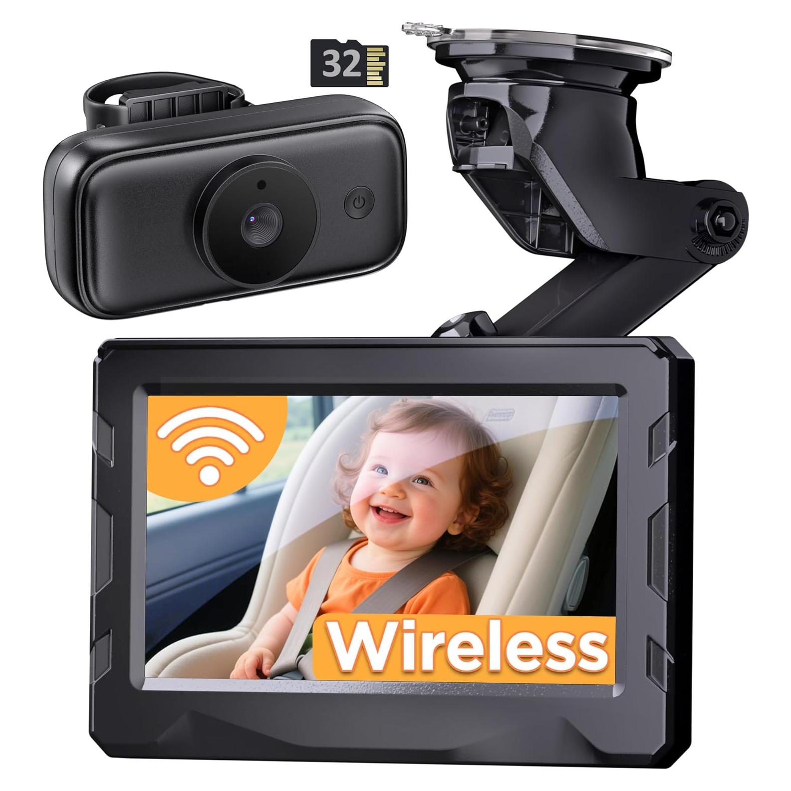 Cámara de Coche Inalámbrica NUOTUN 4.3" HD 1080p con Batería 40h