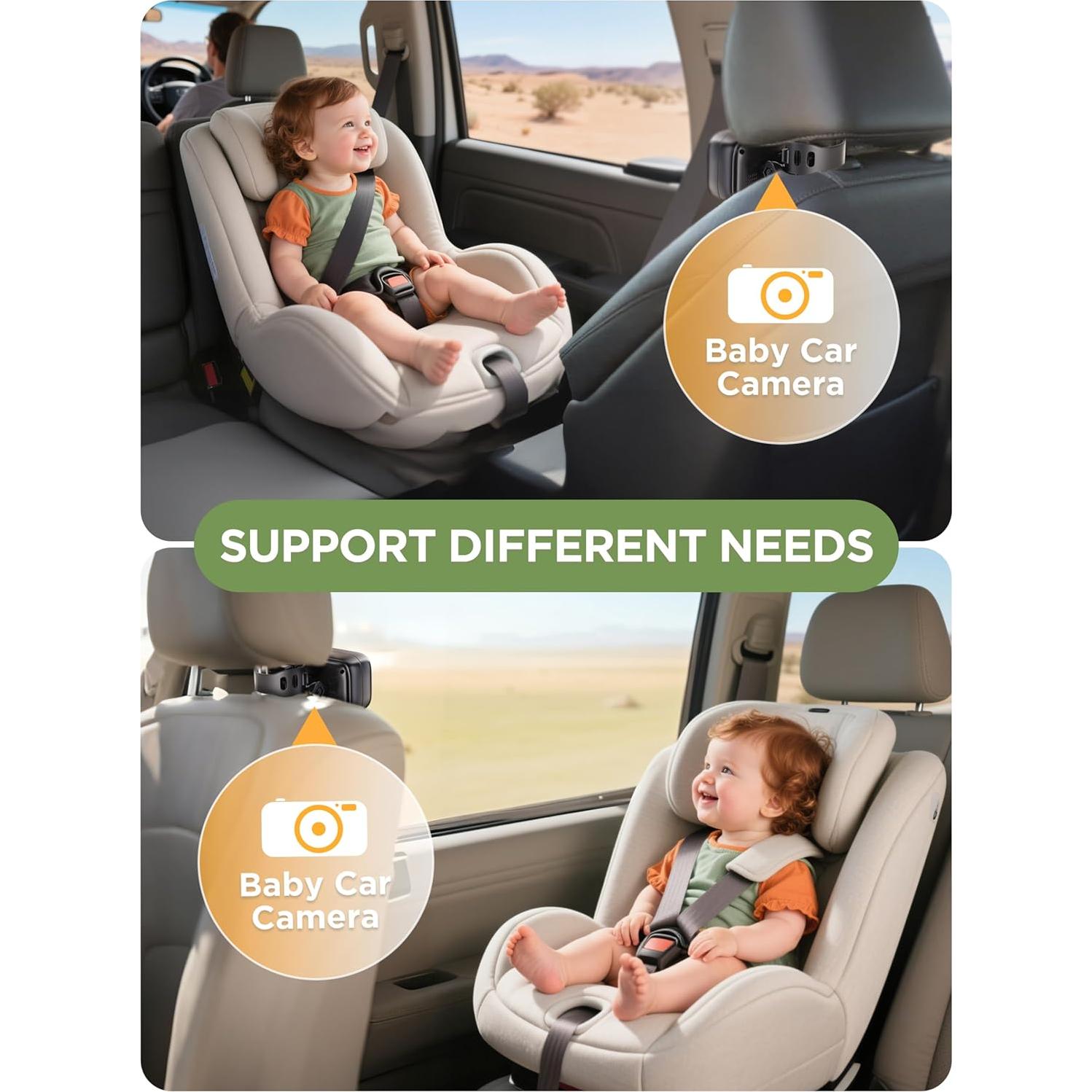 Cámara de Coche Inalámbrica NUOTUN 4.3" HD 1080p con Batería 40h