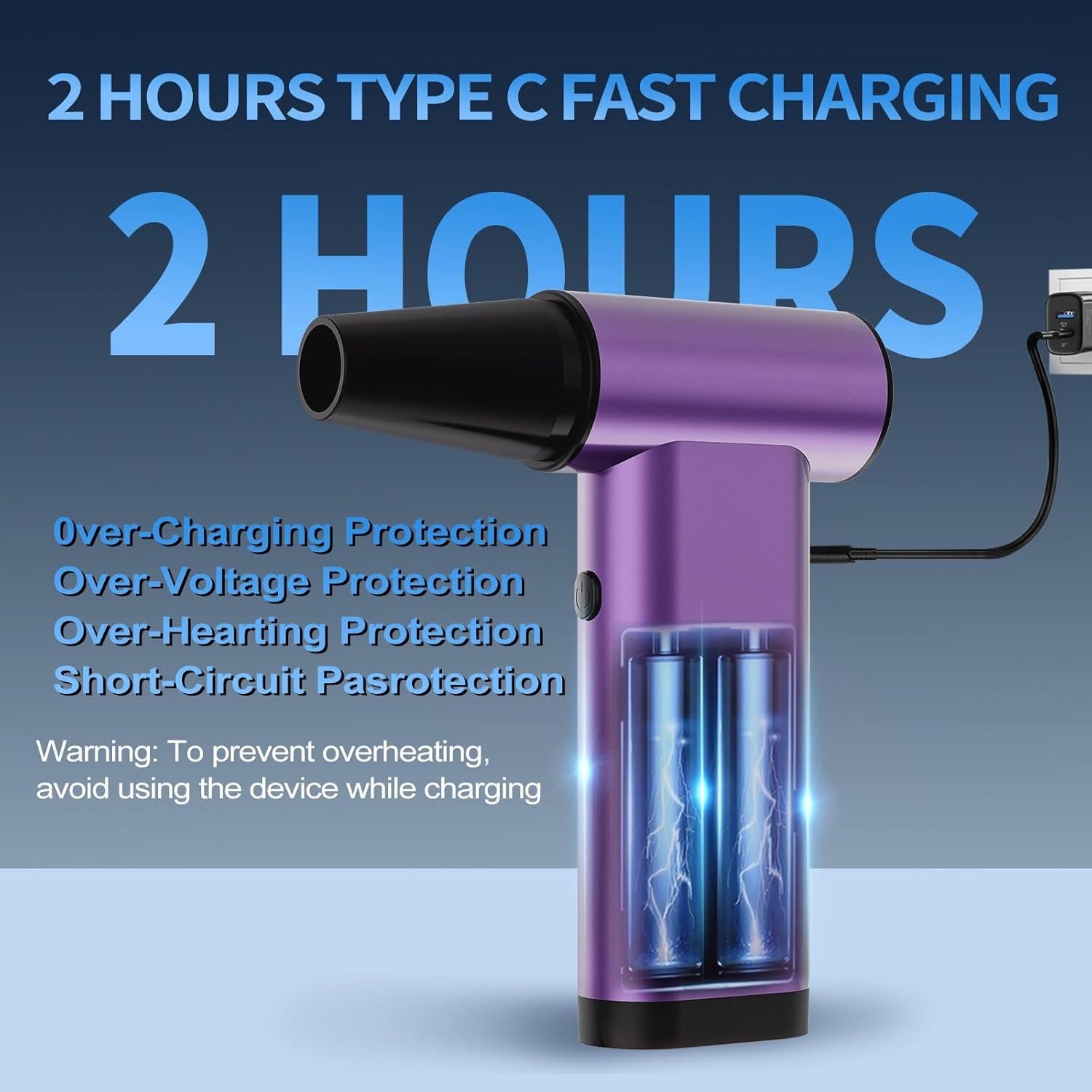 Soplador de aire comprimido 3 en 1 iRonthunder 180000RPM