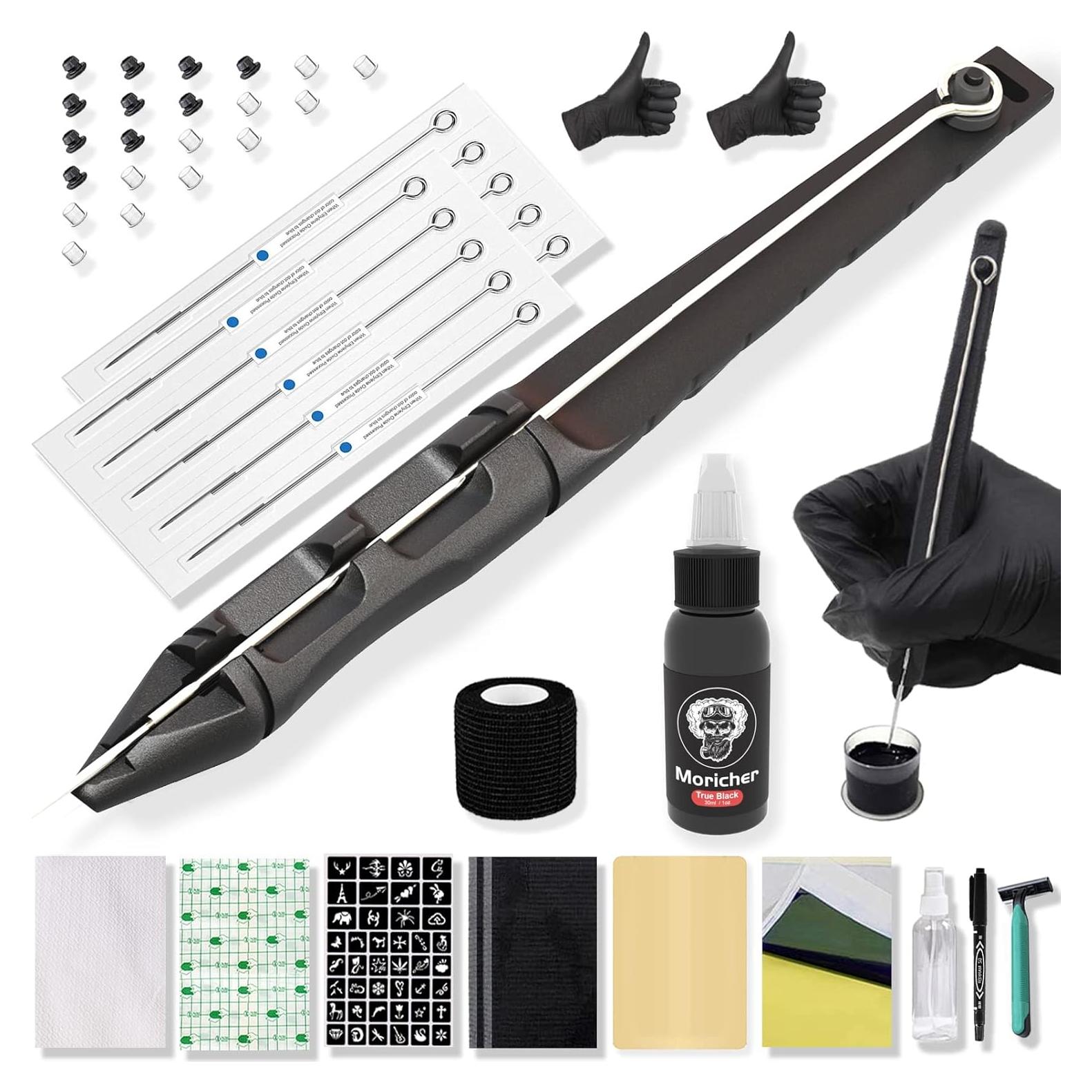 Kit de Tatuaje Moricher Hand Poke 47 Piezas para Principiantes