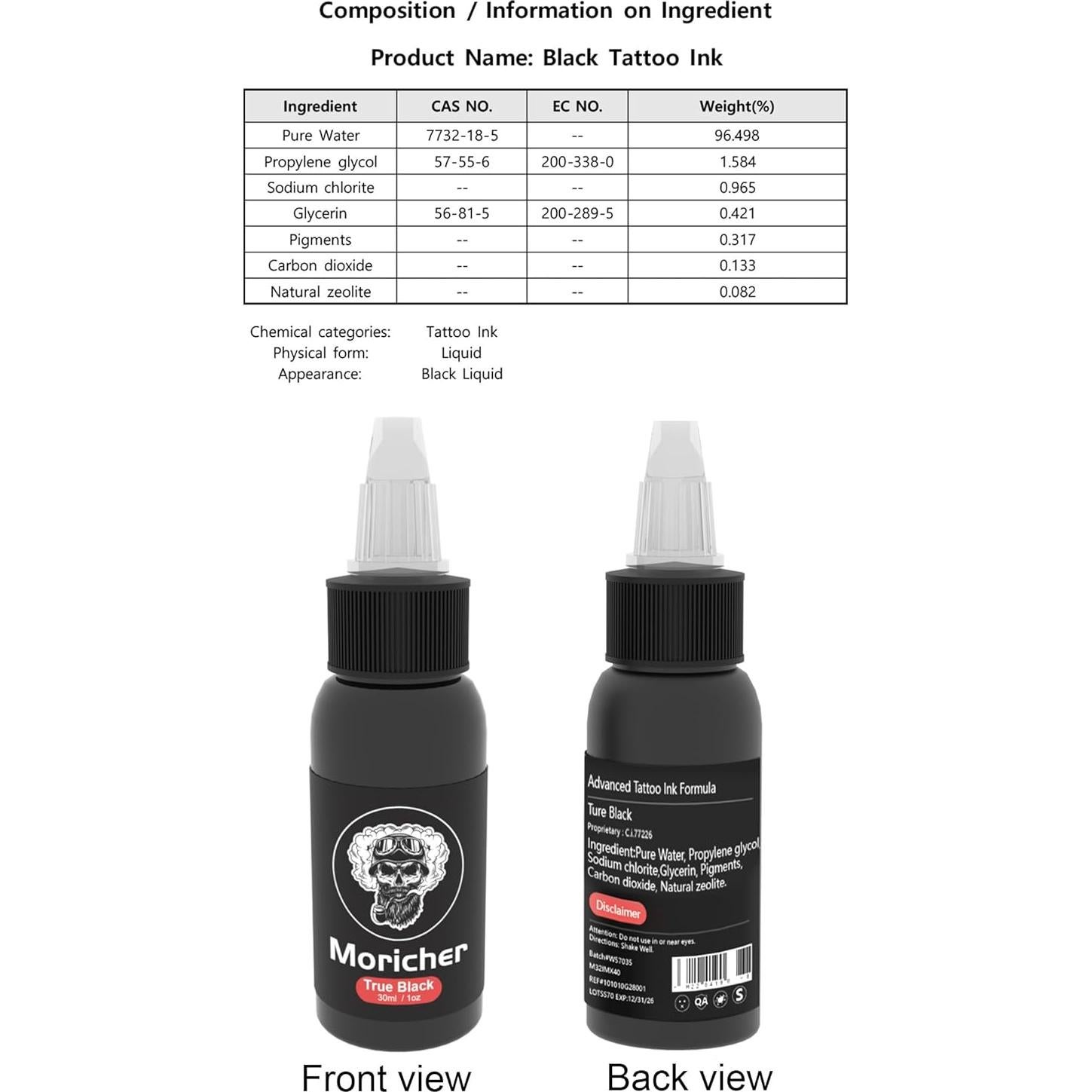 Kit de Tatuaje Moricher Hand Poke 47 Piezas para Principiantes