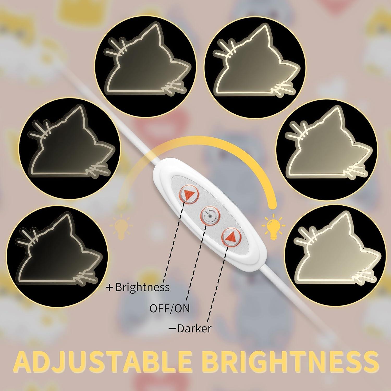 Espejo de Gato MissAudrey con Luz LED Regulable 39.6x34 cm