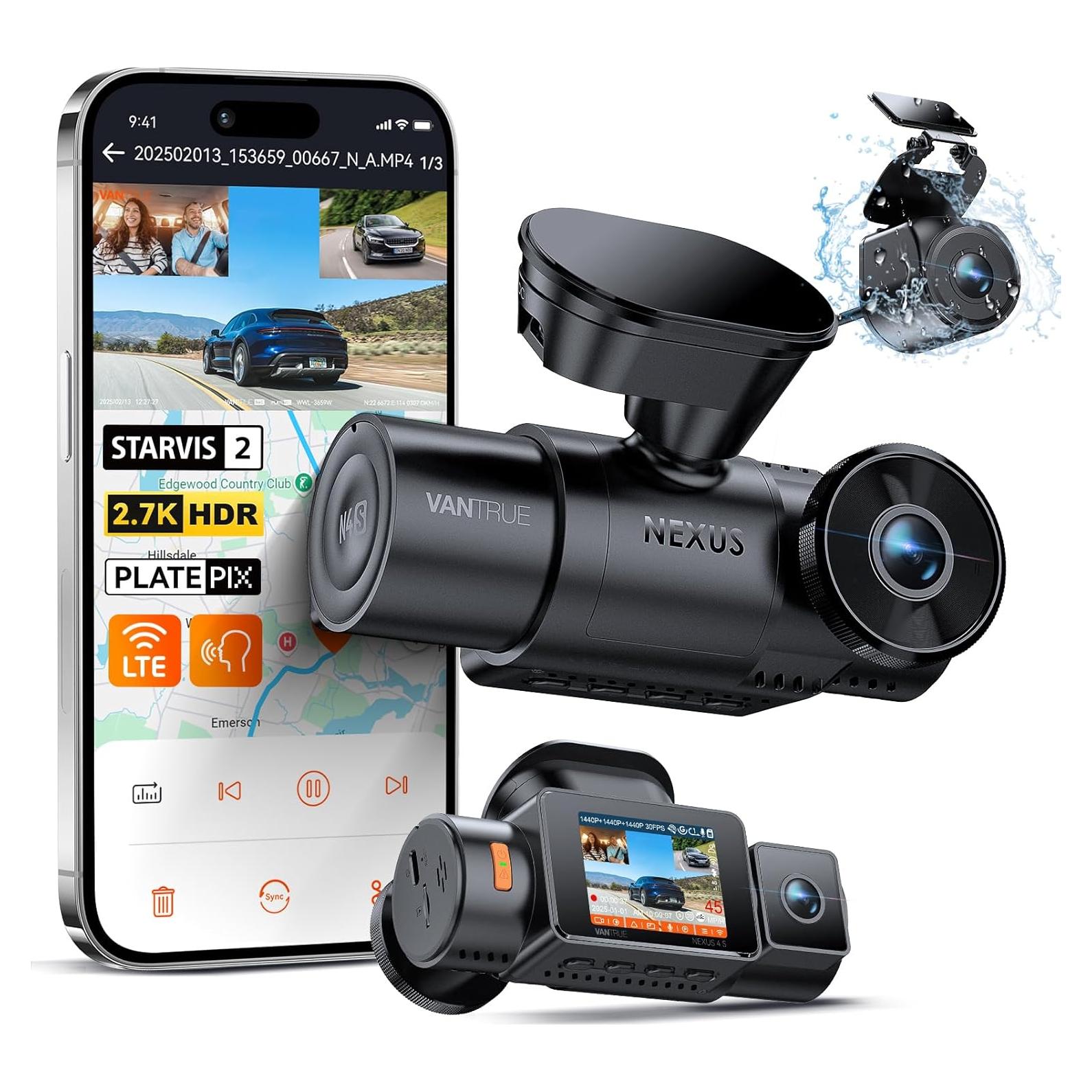 Cámara de Salpicadero Vantrue N4S 3 Canales 2.7K+1440P