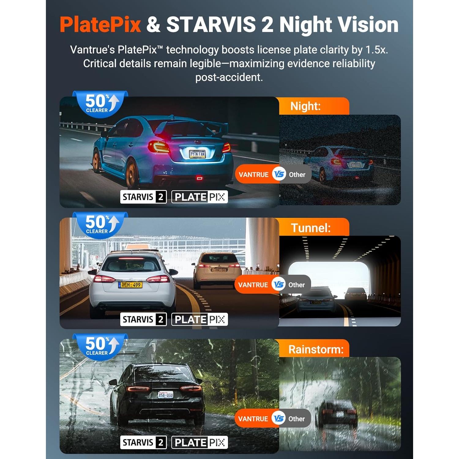 Cámara de Salpicadero Vantrue N4S 3 Canales 2.7K+1440P