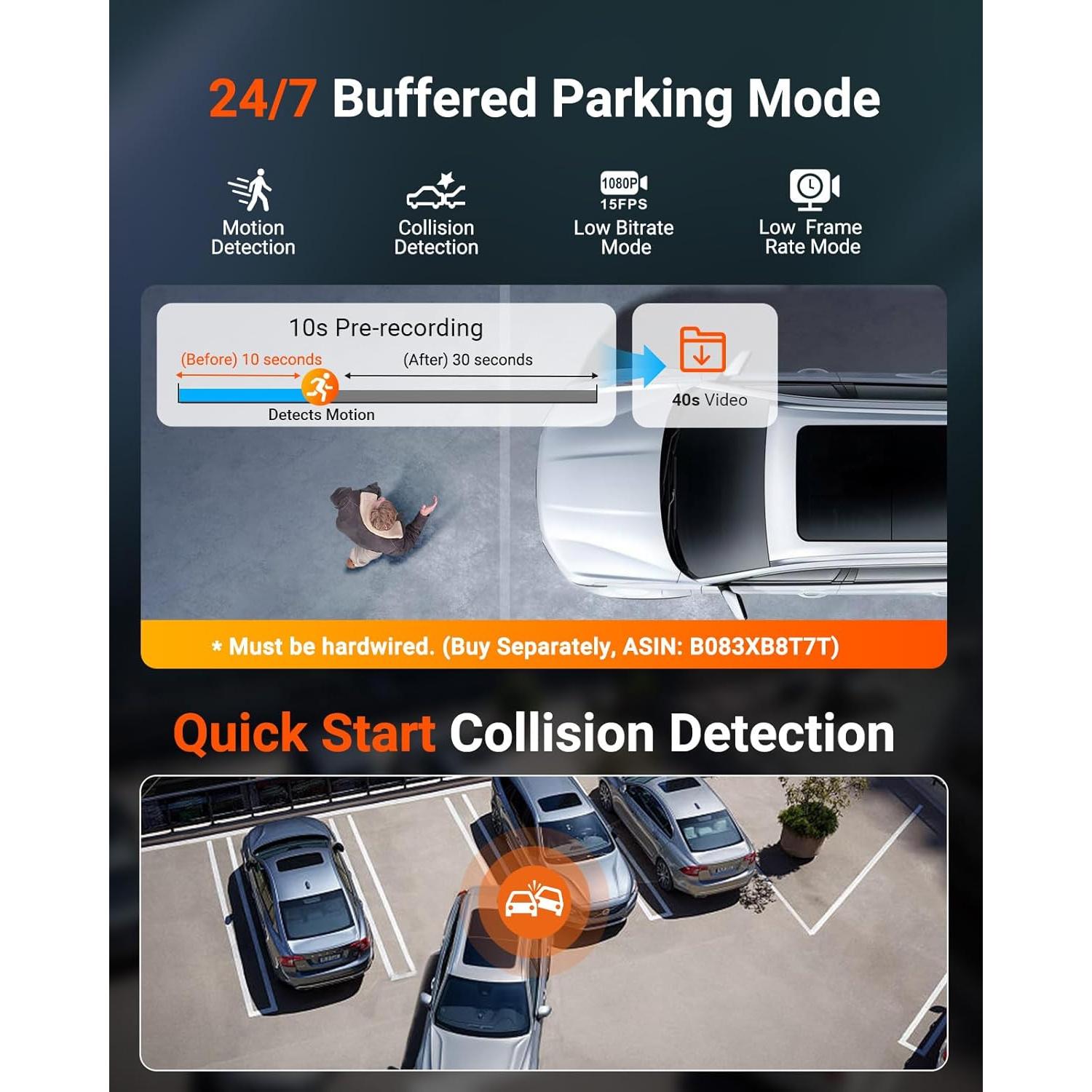 Cámara de Salpicadero Vantrue N4S 3 Canales 2.7K+1440P